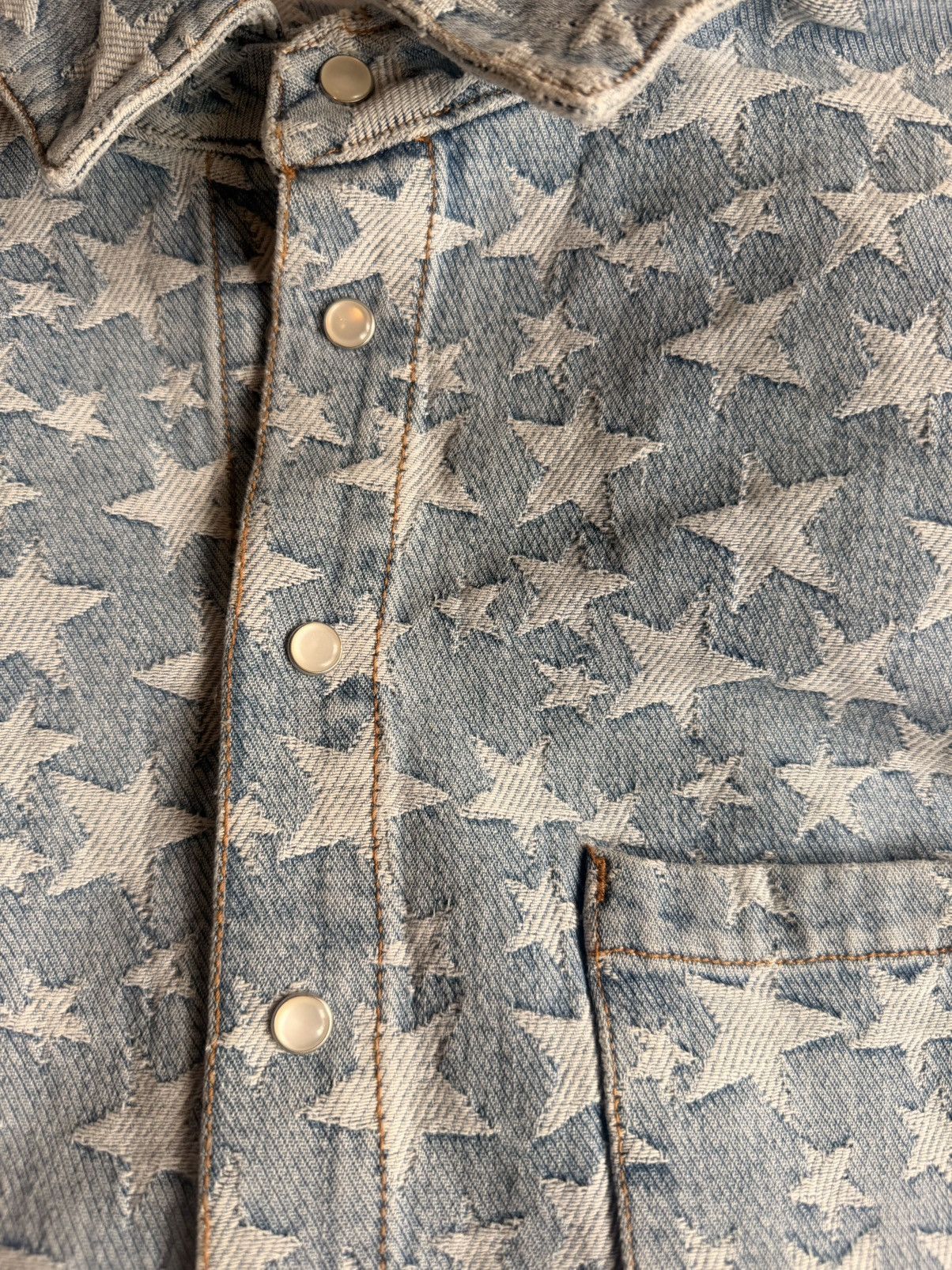 ERL ERL Star Denim Overshirt Size US XL / EU 56 / 4 - 3 Thumbnail