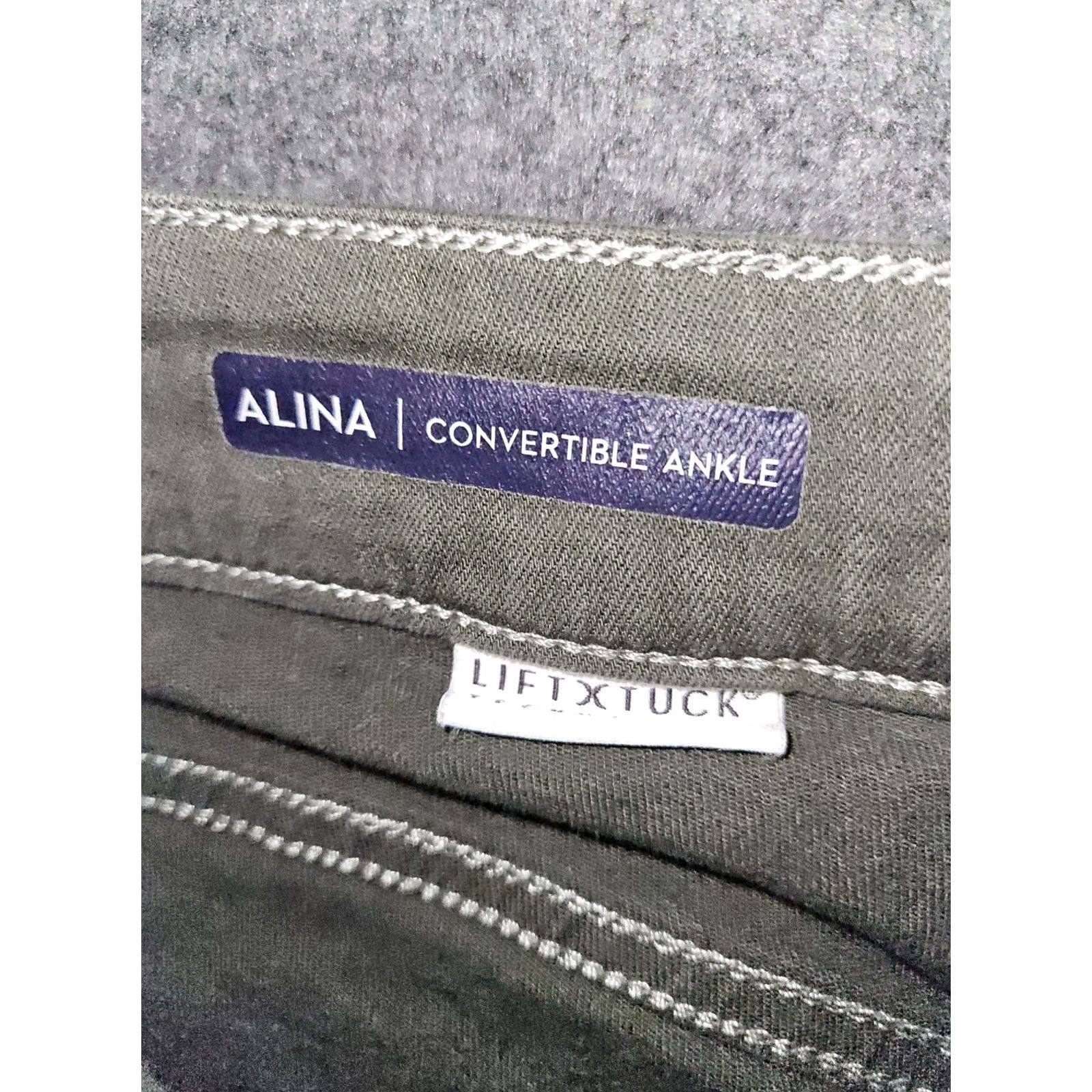 NYDJ NYDJ Jeans Women's 6 Olive Green Mid Rise Ankle NYDJ Alina Convertible Denim Size 28" / US 6 / IT 42 - 3 Thumbnail
