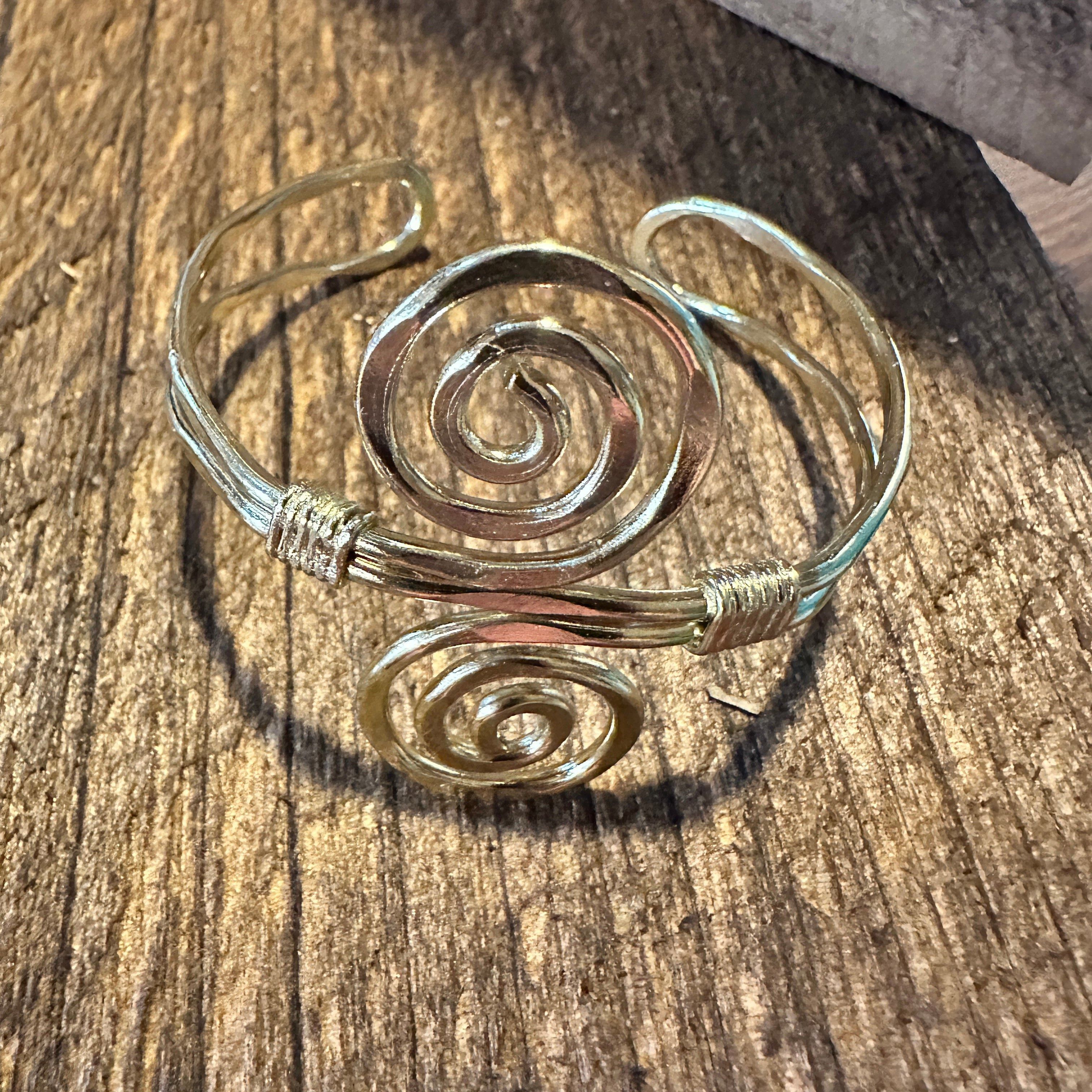 Other Handcrafted Boho Gold Plated Adjustable Cuff Bracelet - Narr Size ONE SIZE - 4 Thumbnail