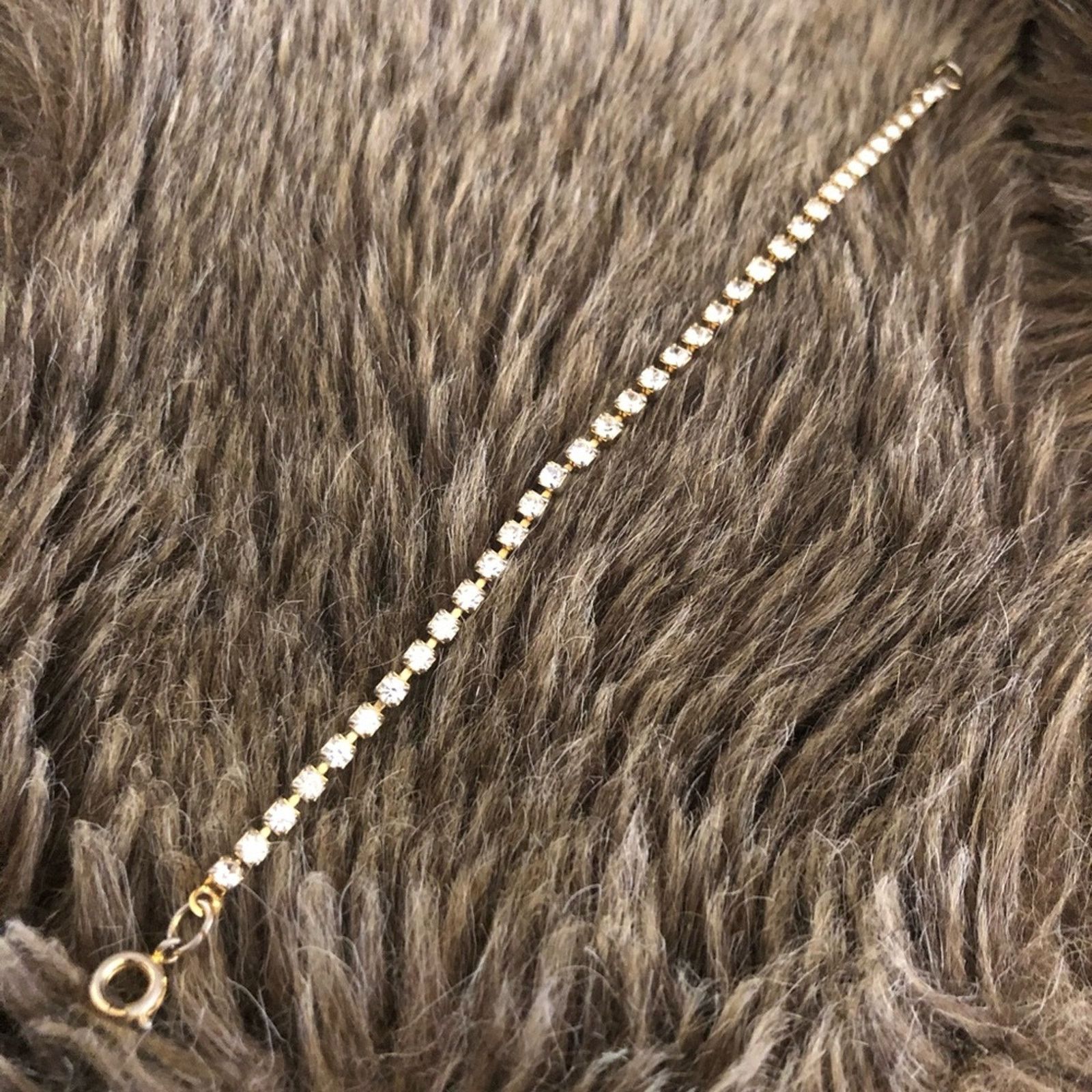 Vintage Vintage clear rhinestone gold tennis bracelet Size ONE SIZE - 6 Thumbnail