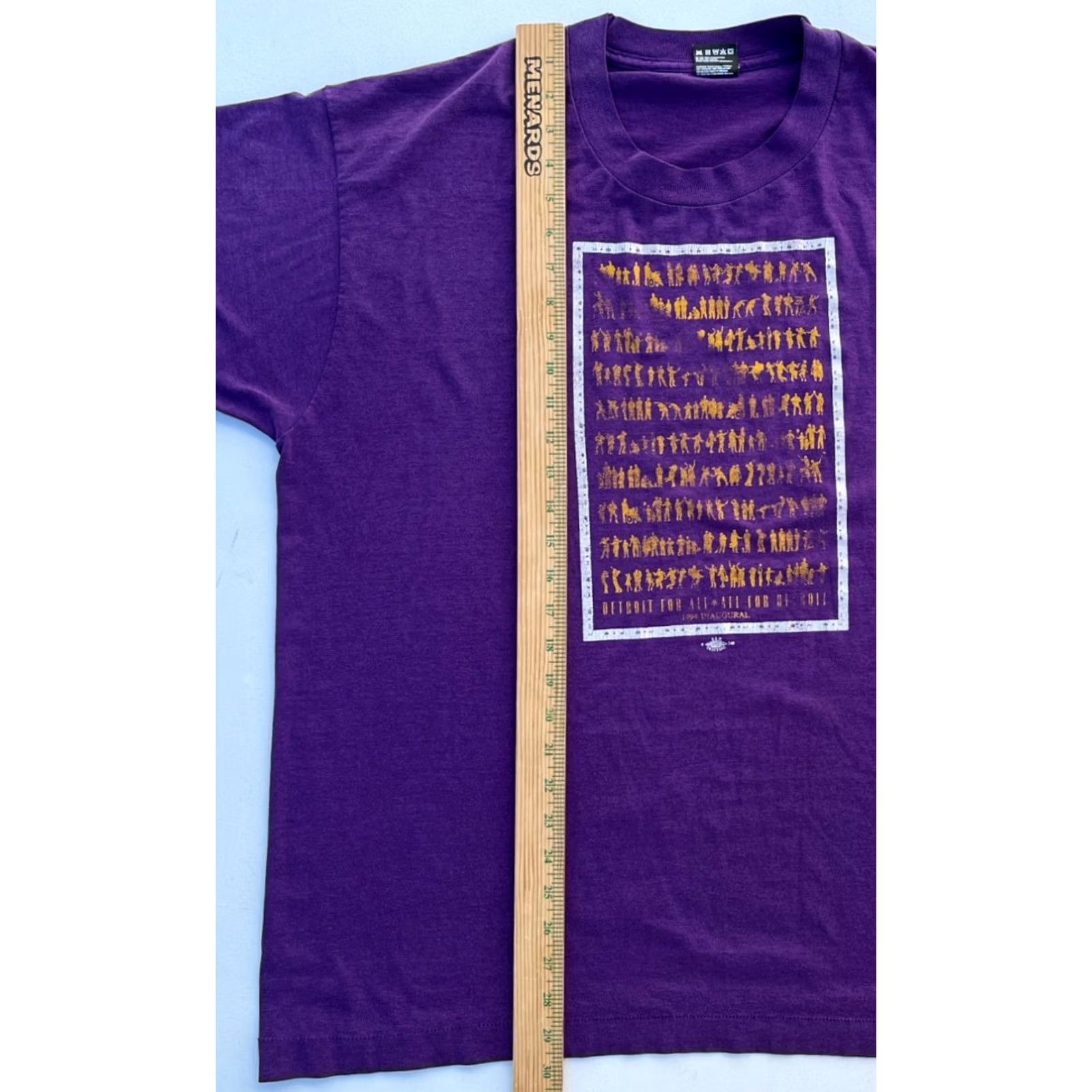 Fruit Of The Loom VINTAGE Detroit For All, All For Detroit T-Shirt 2XL Purple Unisex Adults 1994 90s Fruit of the Loom Shirt Mens Womens Boys Girls Size US XXL / EU 58 / 5 - 7 Thumbnail