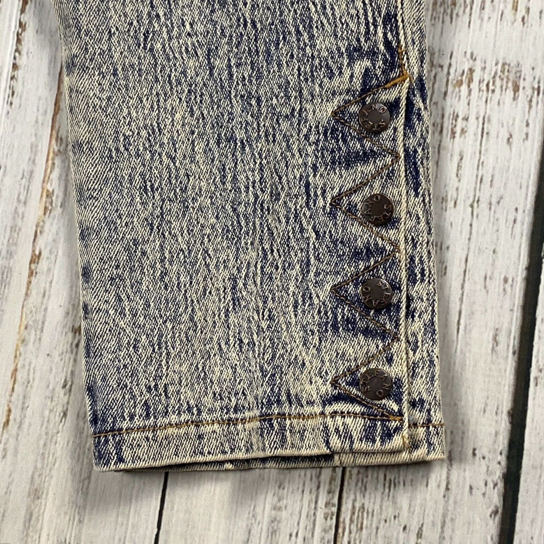 Vintage VINTAGE Stefano High Waist Acid Wash Tapered Stretch Denim Jeans Women's 18W 34 Inch Blue 90s Mom Size 24" / US 00 / IT 34 - 6 Thumbnail