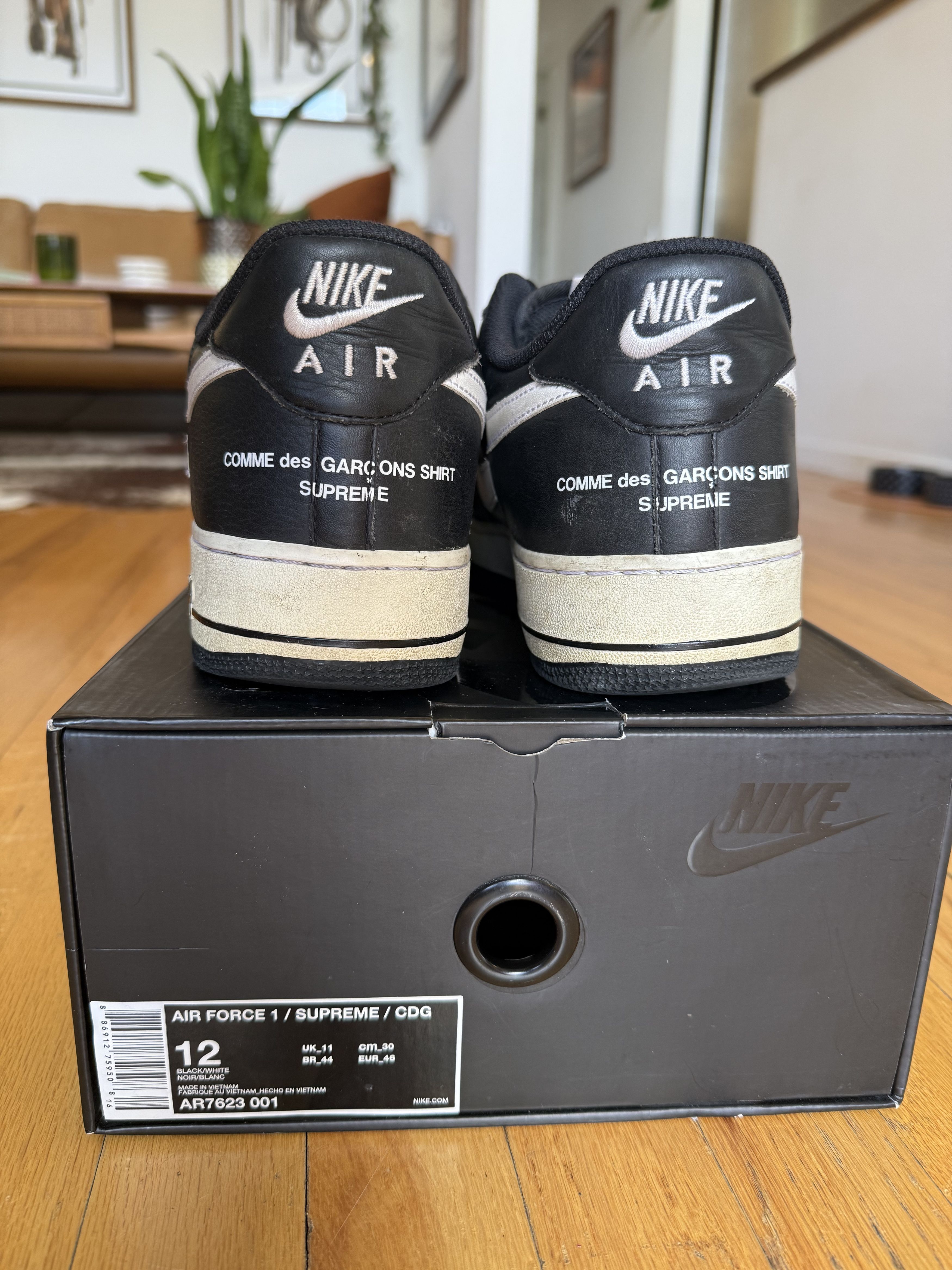 Comme des Garcons SHIRT × Nike × Supreme Nike Air Force 1 Low Supreme x Comme des Garcons - Size 12 Size US 12 / EU 45 - 2 Thumbnail