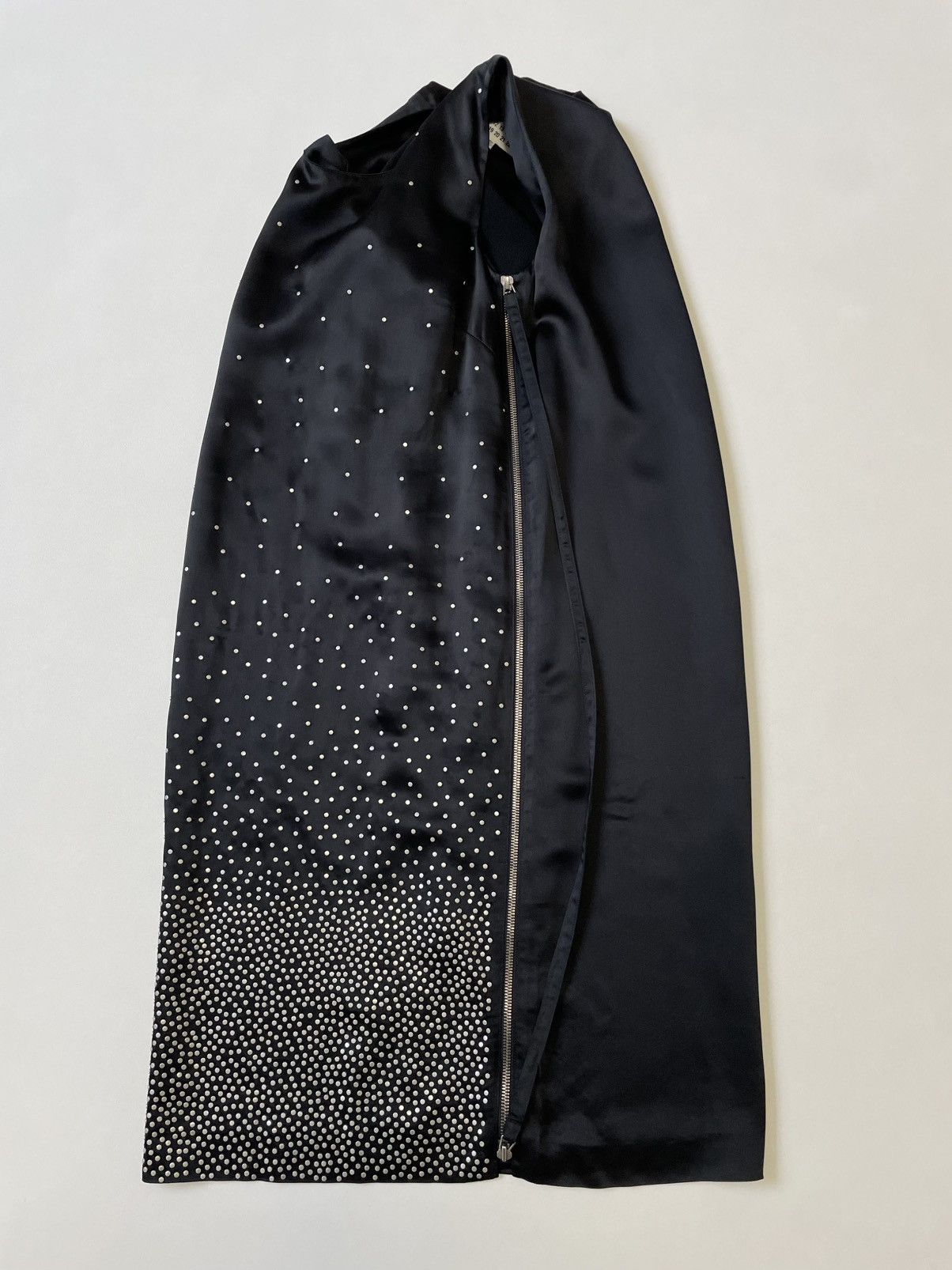 Maison Margiela S/S 12 Black Satin Metal Studded Maxi Dress Size M / US 6-8 / IT 42-44 - 10 Thumbnail