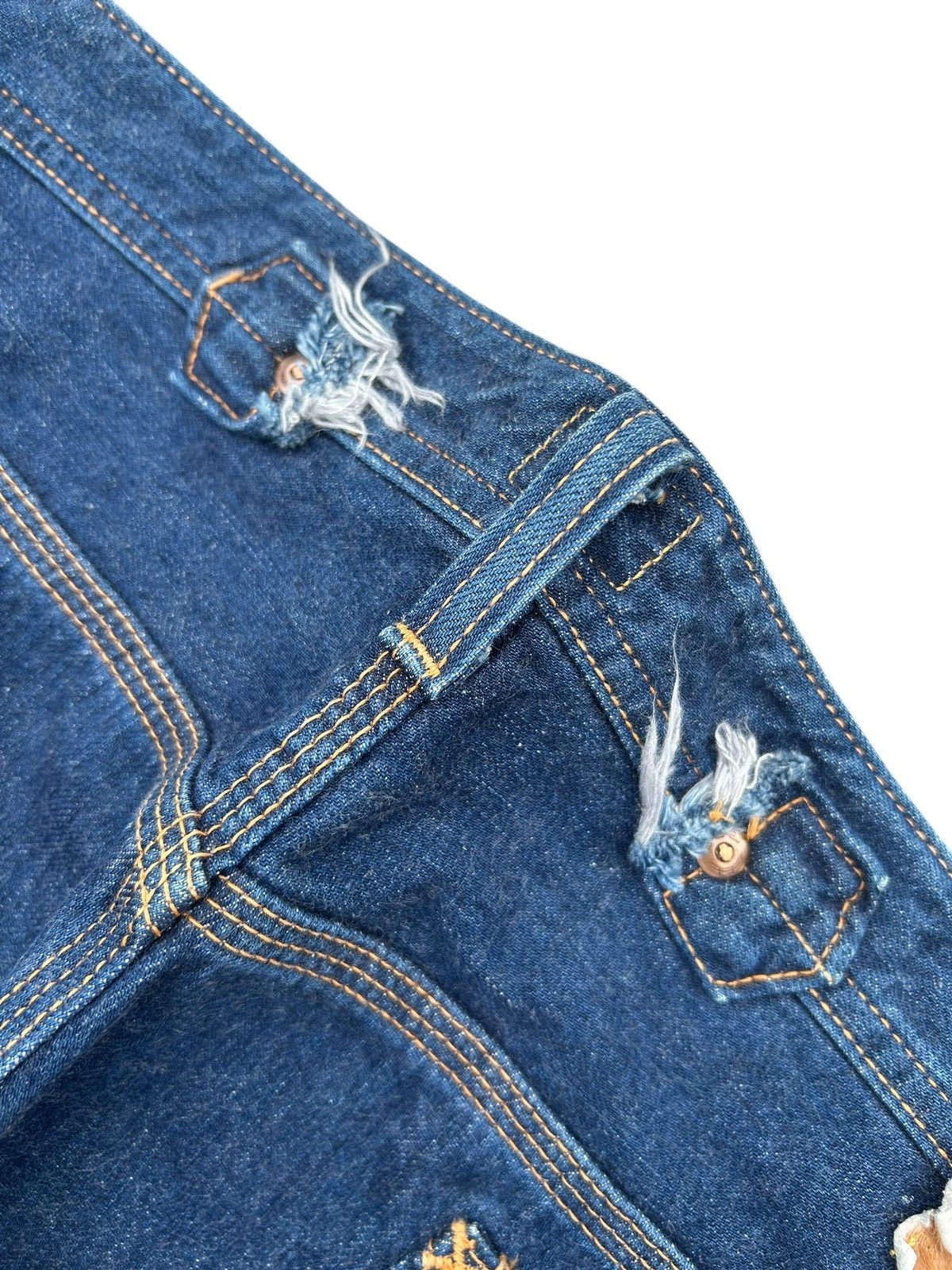 Kapital Buckle Back Vintage Lee Cowboy Selvedge Distressed Denim Size US 36 / EU 52 - 9 Thumbnail