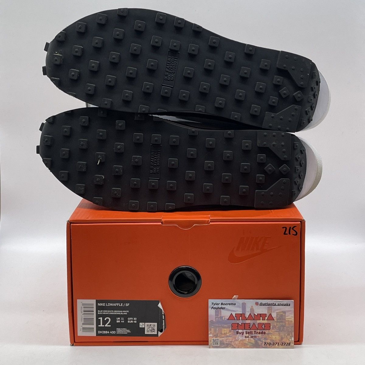 Nike Fragment design x sacia x LDV waffle blackened blue Size US 12 / EU 45 - 7 Thumbnail