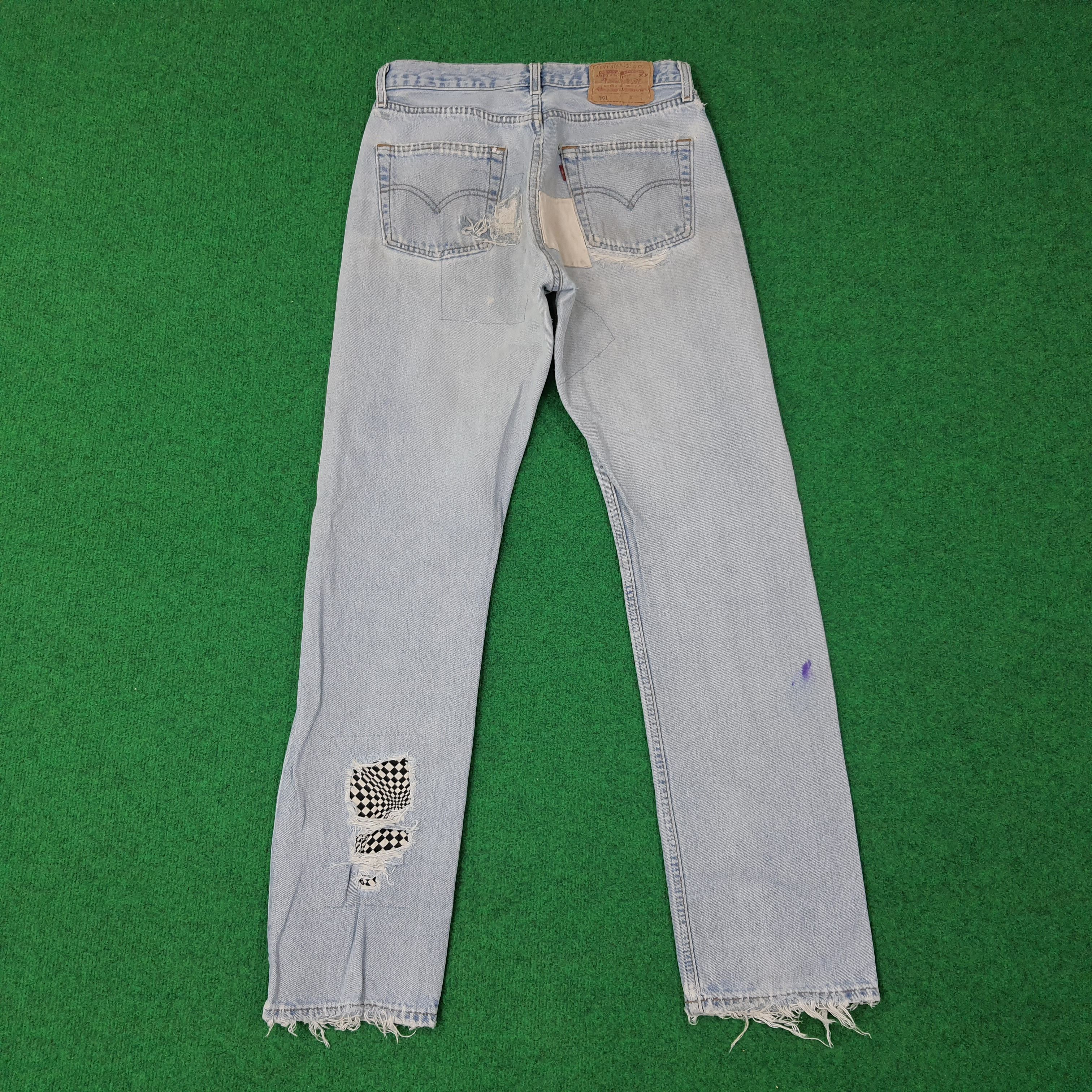 Levi's Vintage Levi's Distressed Doraemon Patchwork Jean C252N17 Size US 28 / EU 44 - 4 Thumbnail