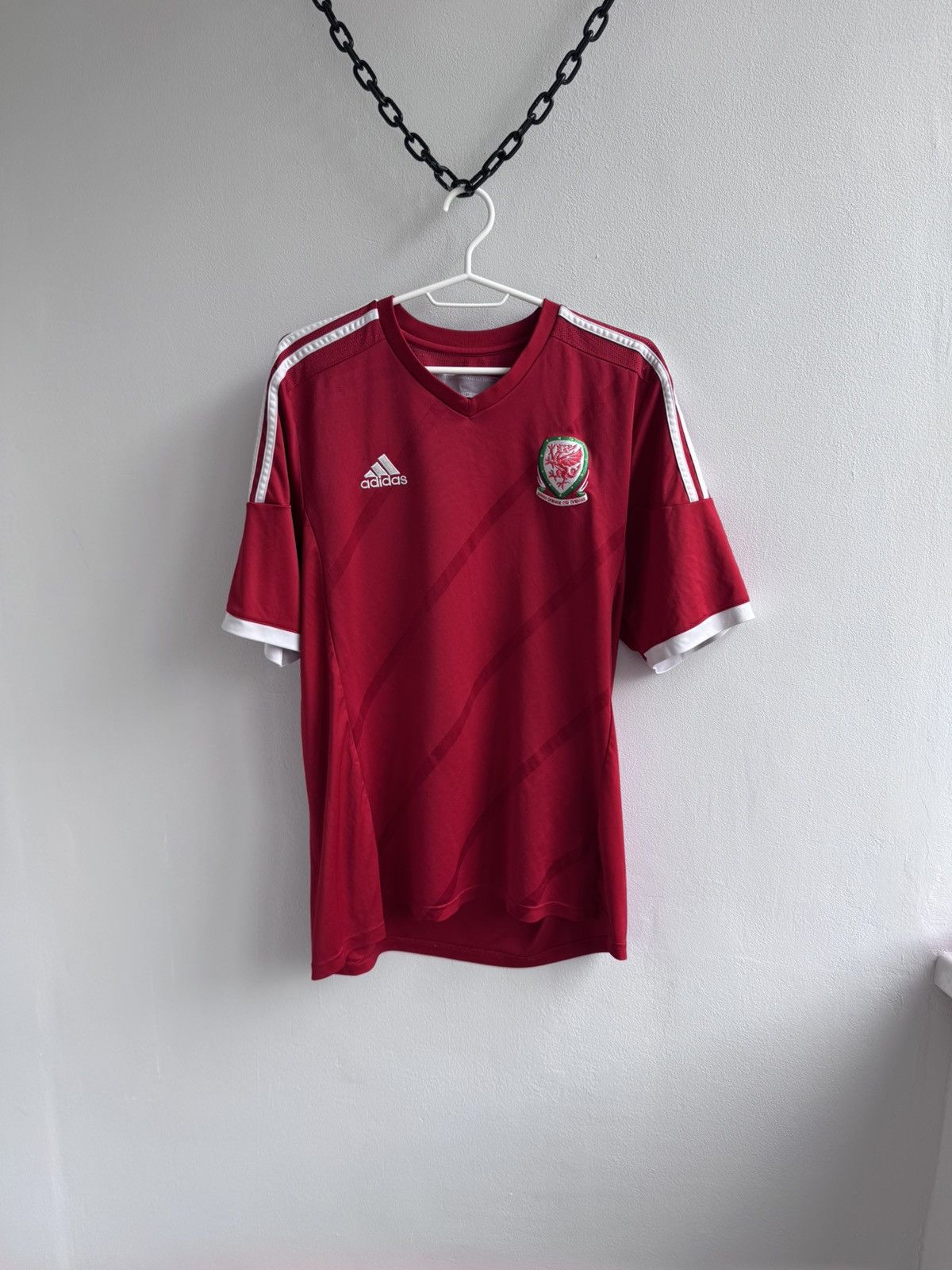 Adidas WALES NATIONAL TEAM 2013 2014 FOOTBALL SHIRT SOCCER JERSEY Size US L / EU 52-54 / 3 - 1 Thumbnail