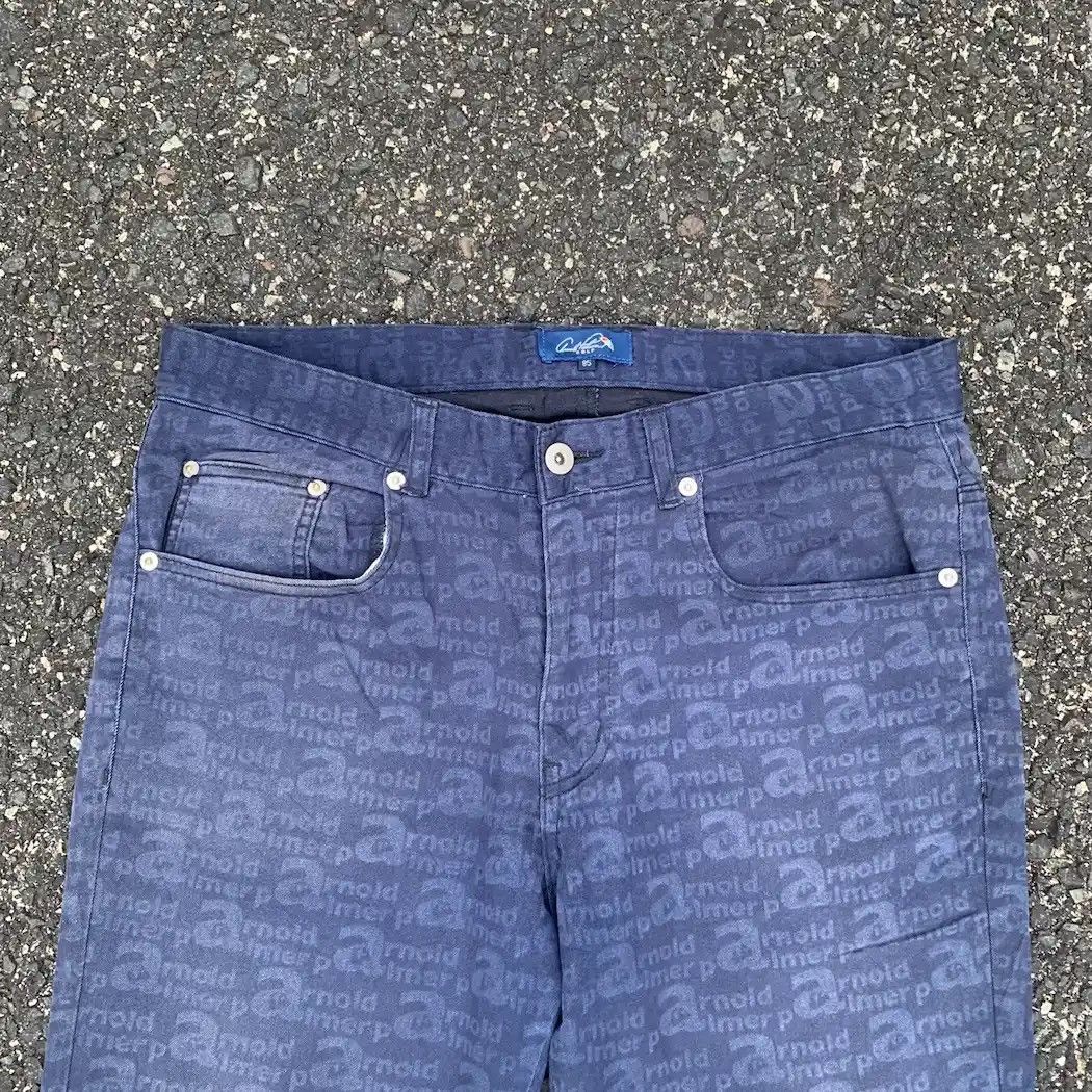 Japanese Brand 💥1990’s VINTAGE ARNOLD PALMER 32x32 TROUSERS MONOGRAM PANTS Size US 32 / EU 48 - 4 Thumbnail