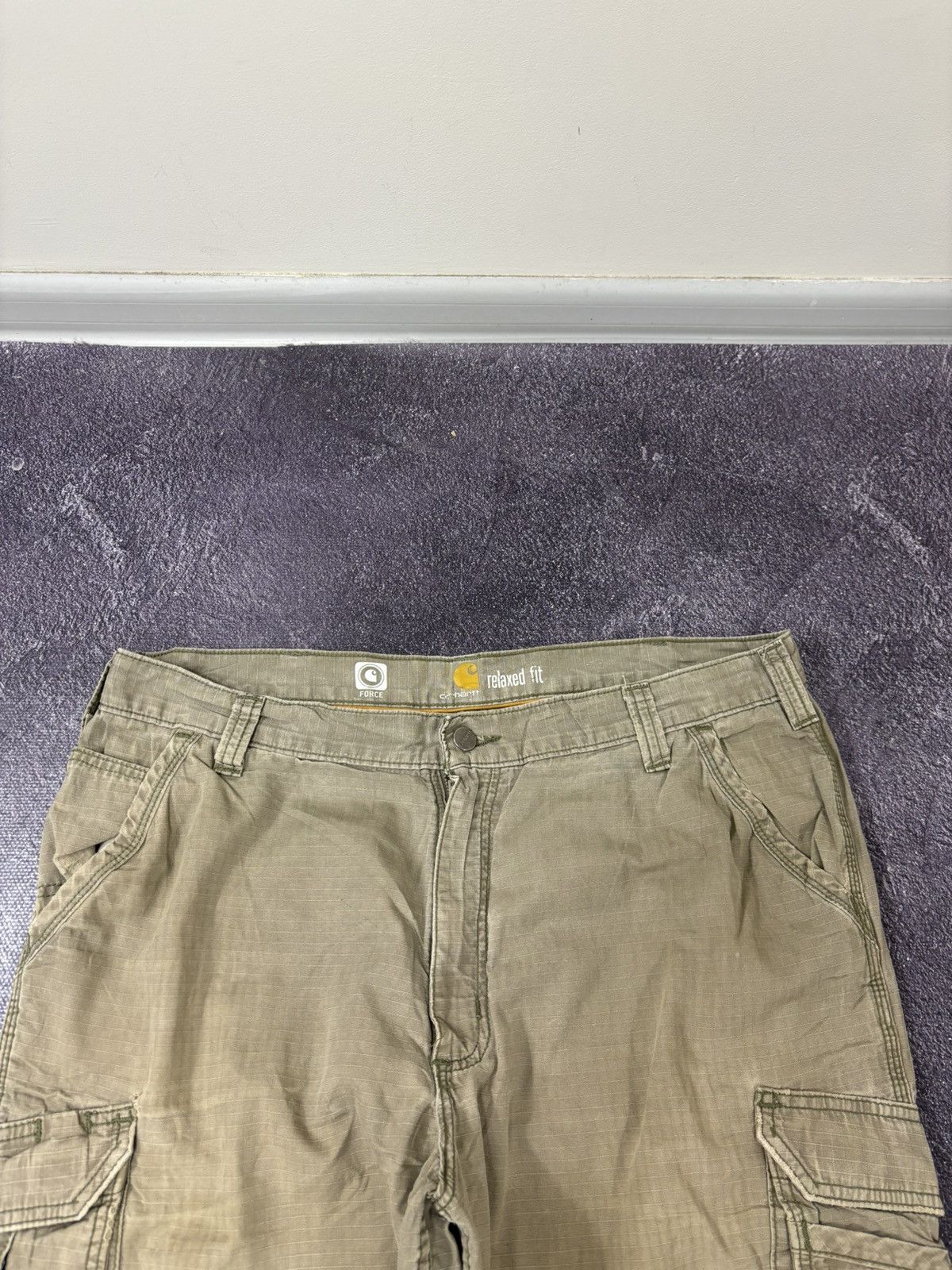 Carhartt Vintage Carhartt Y2K Khaki Hype Work Baggy Cargo Pants Size US 38 / EU 54 - 16 Thumbnail