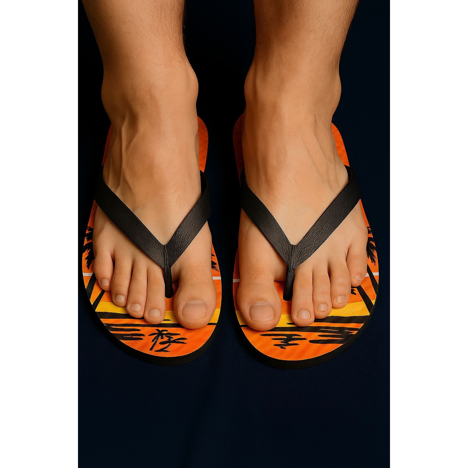 Other Juncture Men's Size Small 6/7 Tropical Design Flip Flops Size US 7 / EU 40 - 1 Thumbnail