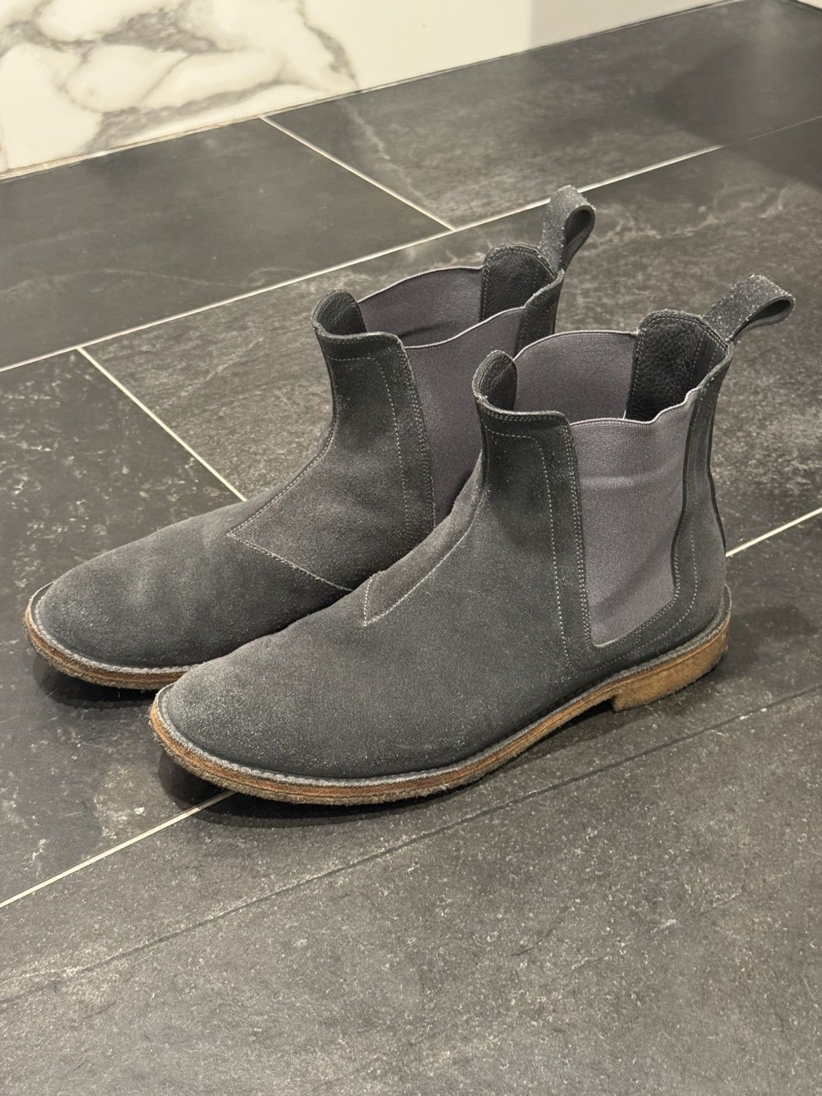 Bottega Veneta Bottega Veneta Chelsea Boots - Ardoise - 43 - Worn by Kanye Size US 10 / EU 43 - 1 Thumbnail