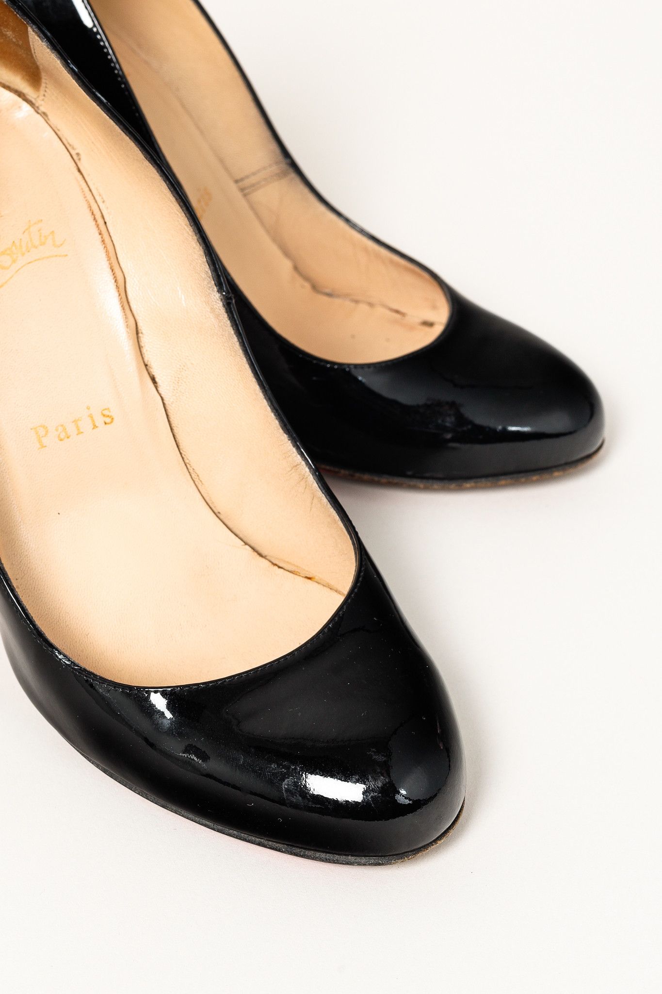 Christian Louboutin Christian Louboutin Fifi 100 Patent Almond Toe Pumps Size US 6.5 / IT 36.5 - 6 Thumbnail