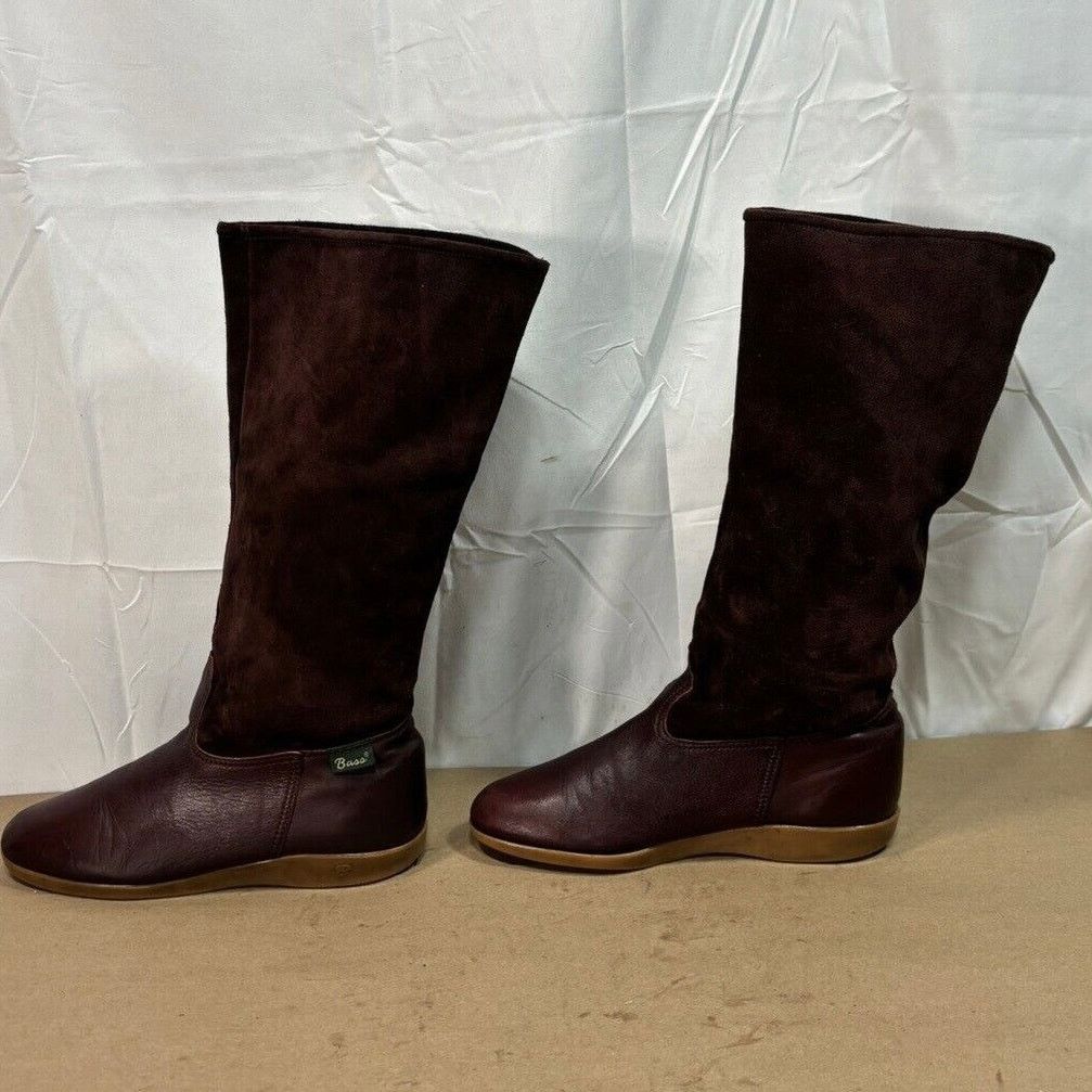Bass Bass Burgundy Leather & Suede Boots Wmns Sz 5 Size US 5 / IT 35 - 7 Thumbnail