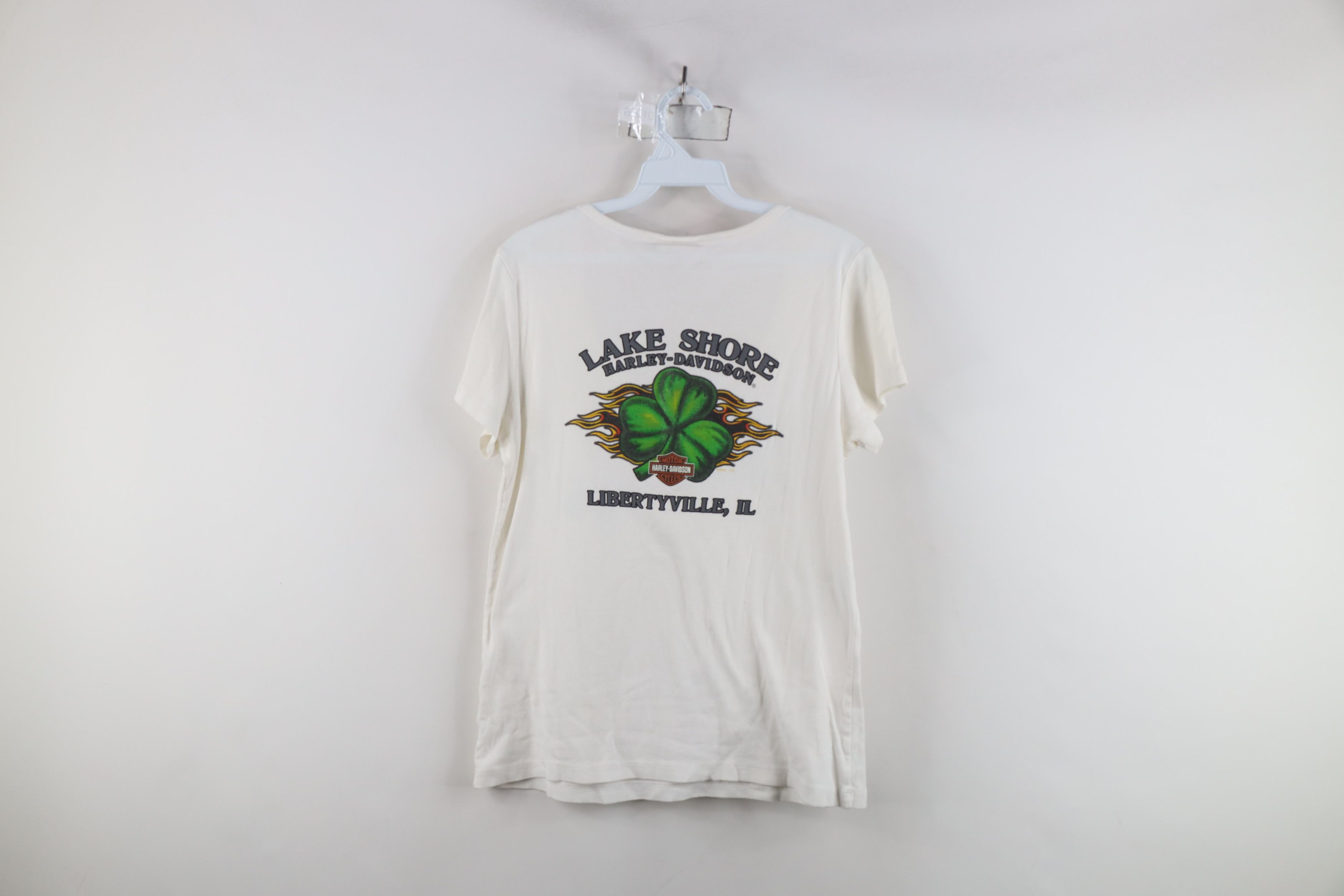 Harley Davidson × Vintage Vintage Y2K Harley Davidson Knit Lucky Shamrock T-Shirt Size US L / EU 52-54 / 3 - 14 Thumbnail