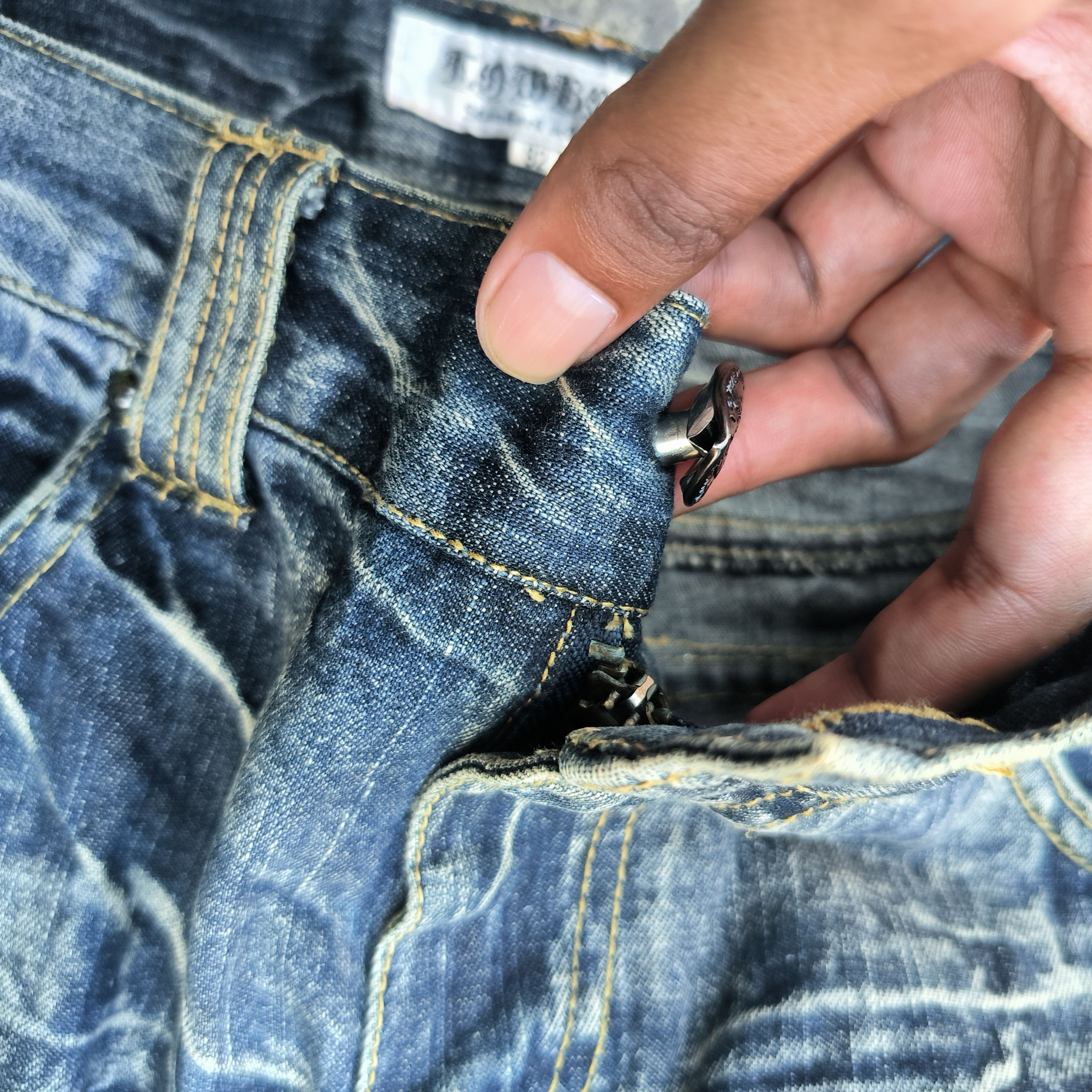 LOWBOX Vintage 2000s LOWBOX Denim Jorts Grunge Style Size US 30 / EU 46 - 6 Thumbnail