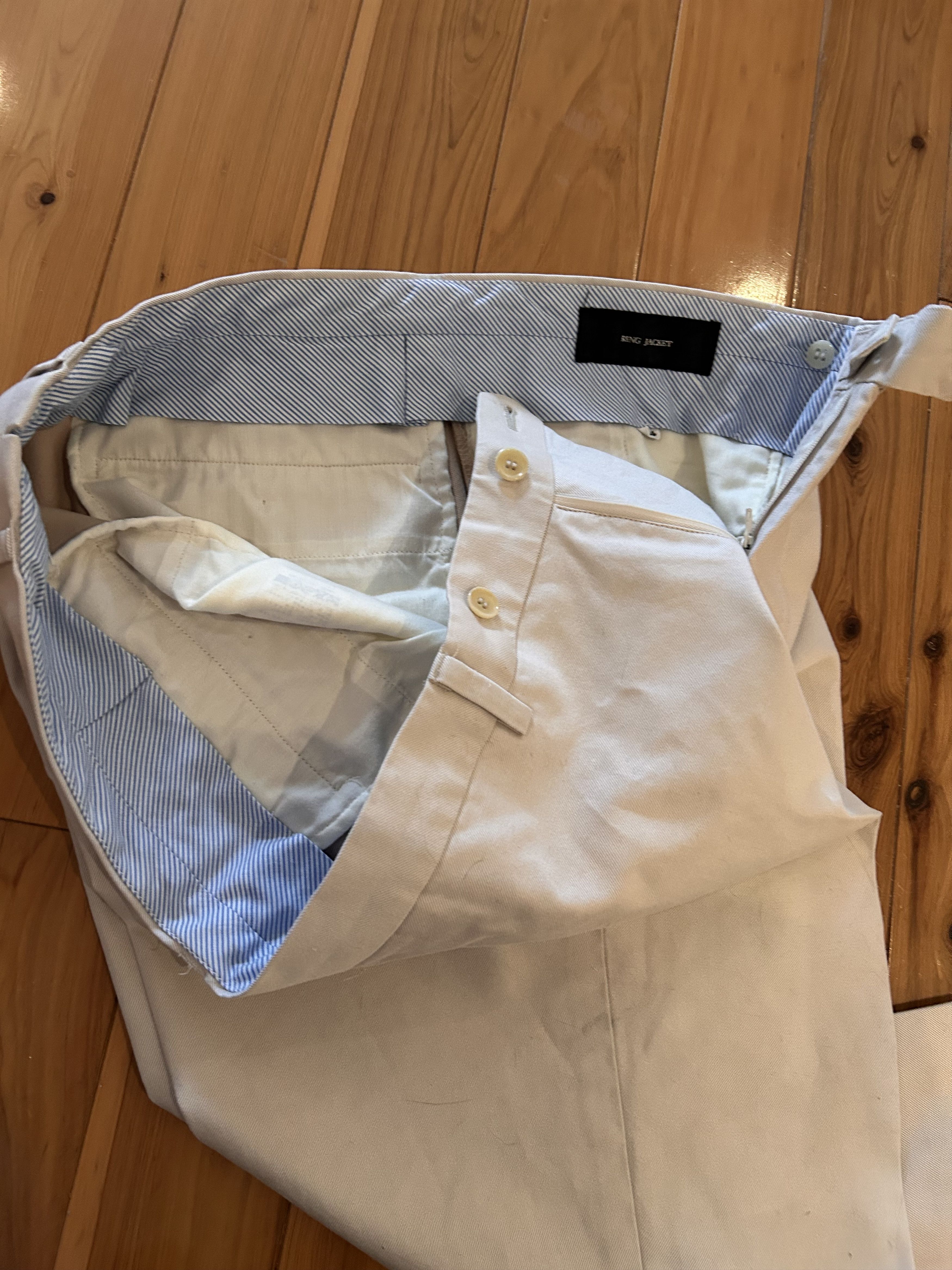 Ring Jacket stone cotton trousers
