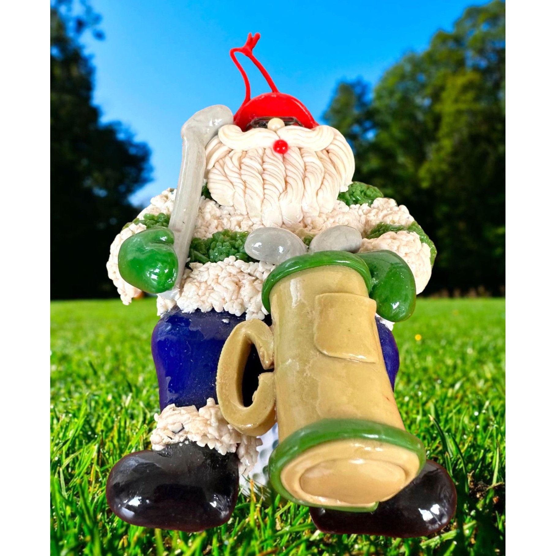 Handmade × Vintage Vintage Handmade Golfer Santa Ornament Christmas Fathers Day Size ONE SIZE - 8 Thumbnail