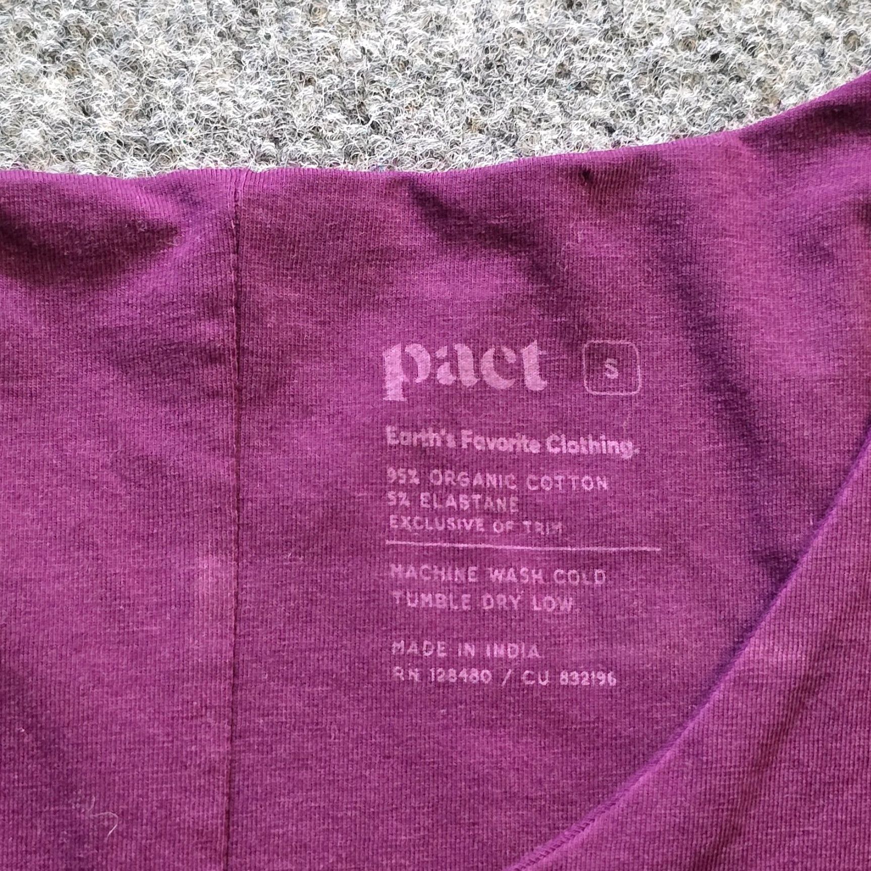 Vintage Pact Bodysuit Womens Small Purple Long Sleeve Scoop Neck Fitted Capsule Casual Size S / US 4 / IT 40 - 3 Thumbnail