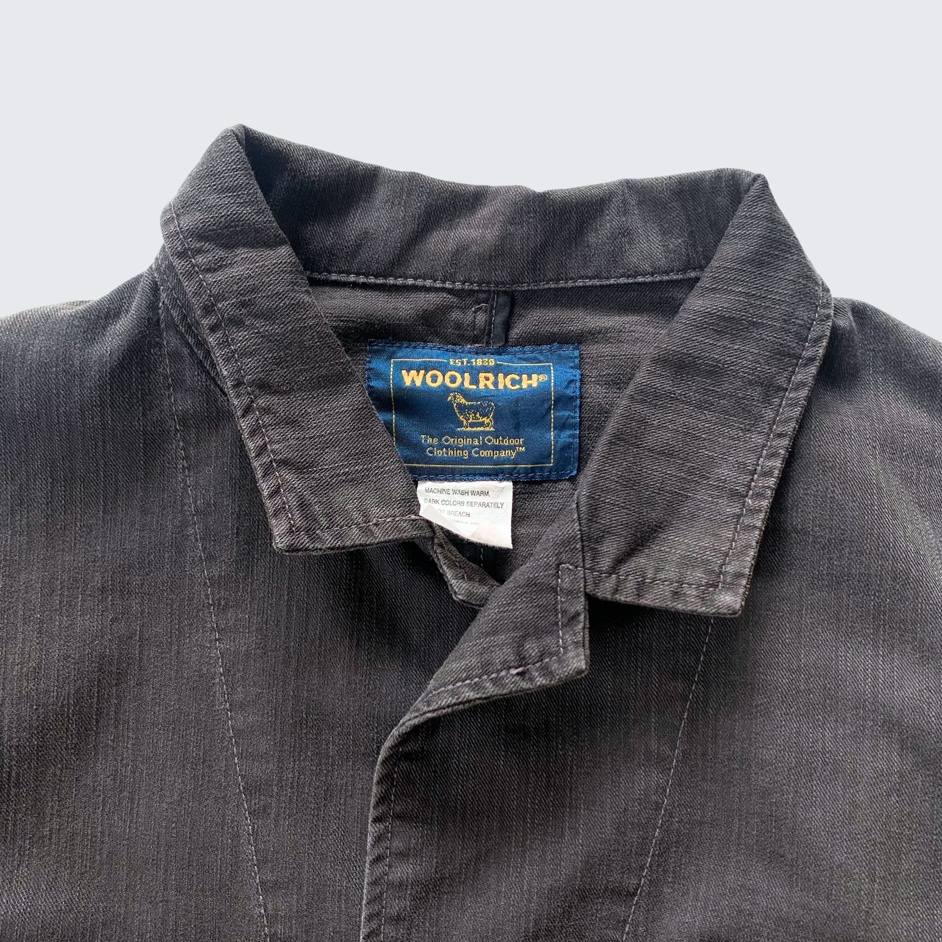 Woolrich Woolen Mills 1990s Woolrich Blue Tag Denim Canvas Blazer Jacket Size US M / EU 48-50 / 2 - 2 Thumbnail