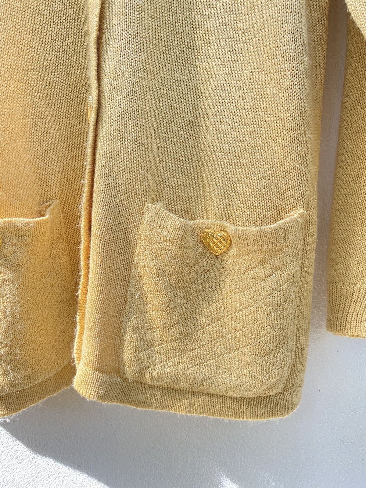 Vintage PALLS PYRA Yellow Knit Cardigan Size M / US 6-8 / IT 42-44 - 11 Thumbnail