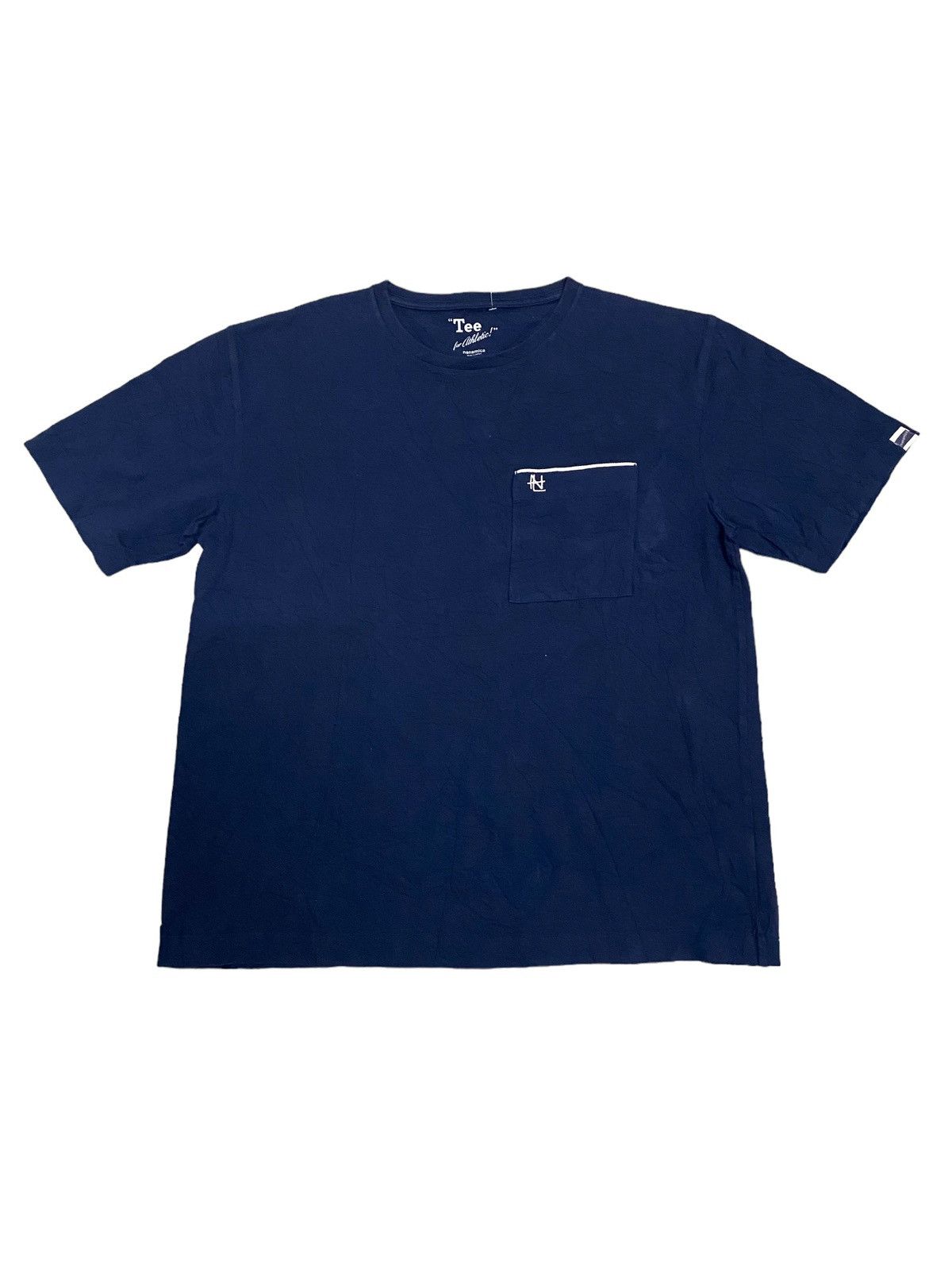 image of Nanamica Japanese Single Pocket Tee in Blue, Men's (Size Small)