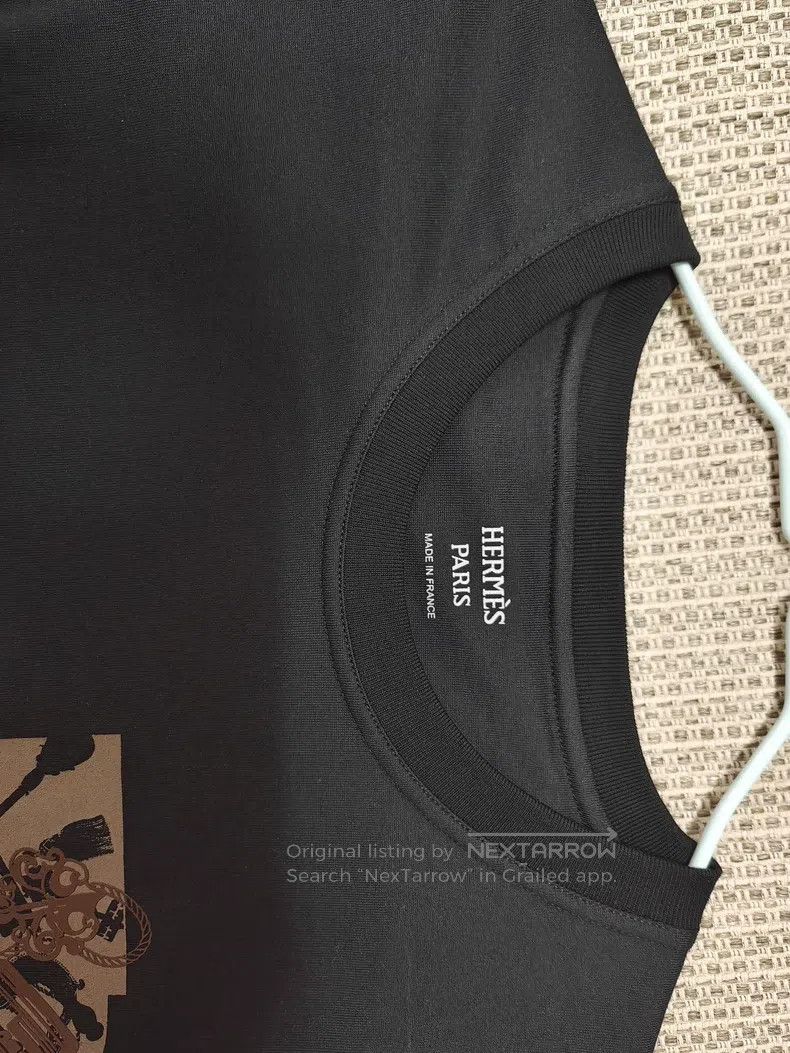 Hermes Hermes Black Printed T-Shirt Size XXS / US 00 / IT 34 - 4 Thumbnail