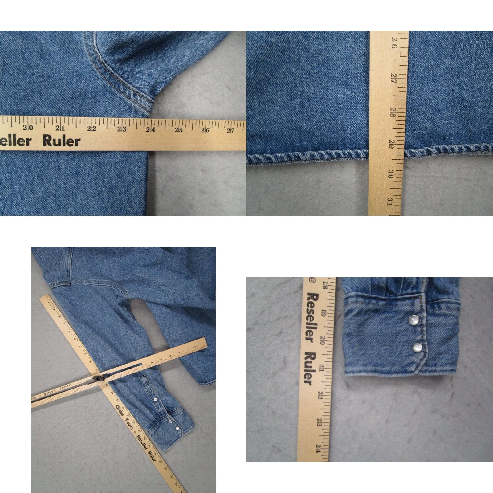 Levi's Levis Denim Jacket Womens Small Blue Button Up Long Sleeve Pearl Snaps Workwear Size S / US 4 / IT 40 - 8 Thumbnail