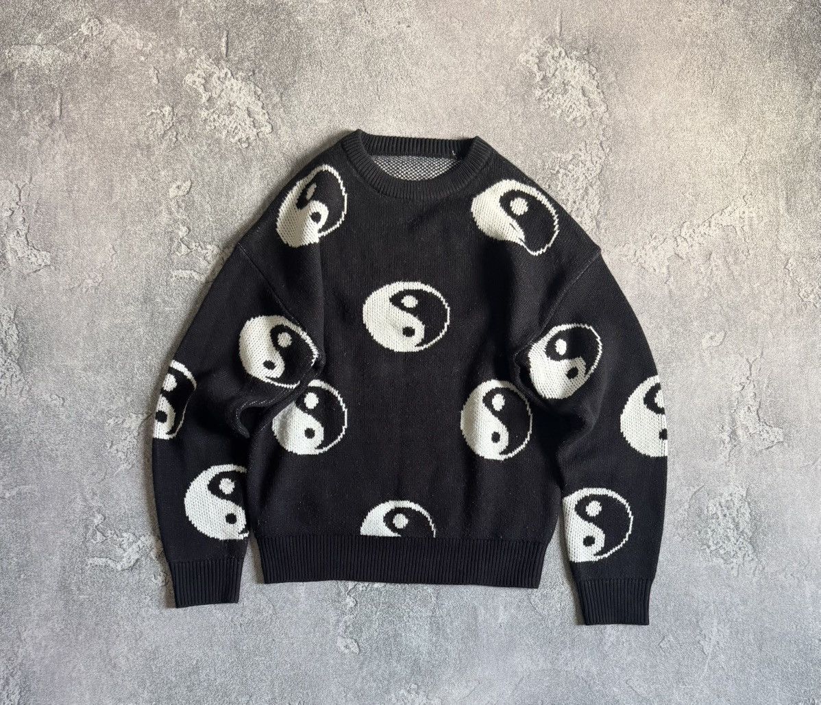 Japanese Brand Retro vintage Yin and Yang ☯️ sweater pullover knitwear y2K Size US M / EU 48-50 / 2 - 7 Thumbnail