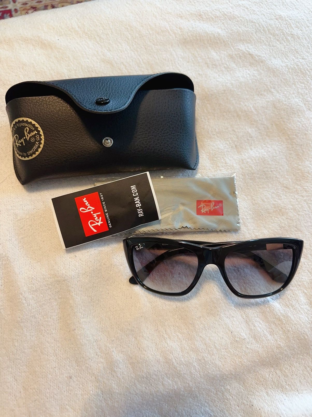 RayBan RAY-BAN Sunglasses RB4154 601/32 57 18 145 2N Black Square Size ONE SIZE - 10 Thumbnail