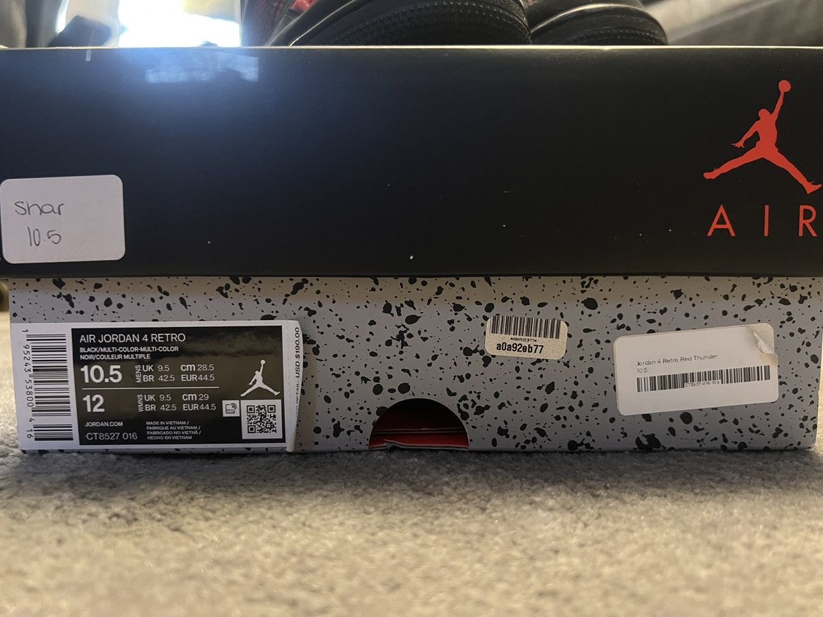 Jordan Brand Air Jordan 4 'Red Thunder' Size US 10.5 / EU 43-44 - 9 Thumbnail
