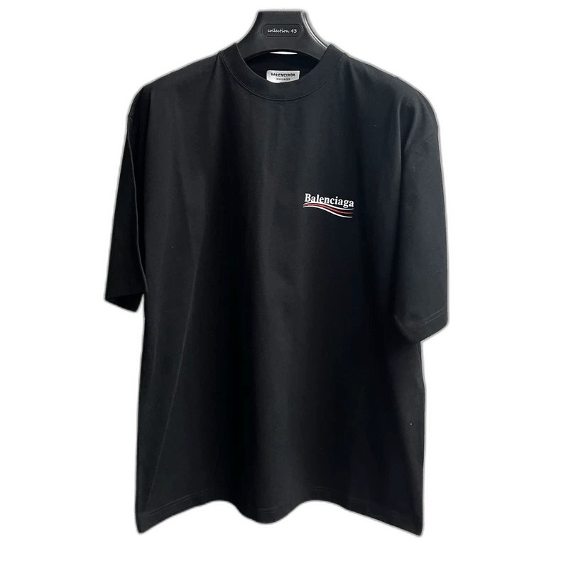 Balenciaga Balenciaga Black Logo Print Short Sleeve T-shirt Size US M / EU 48-50 / 2 - 1 Thumbnail