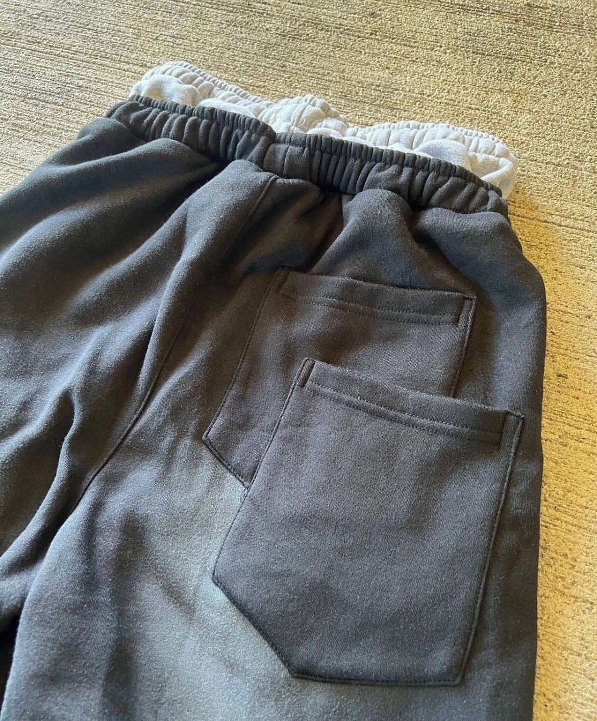 Double Waist Black Boxer Baggy Sweatpants