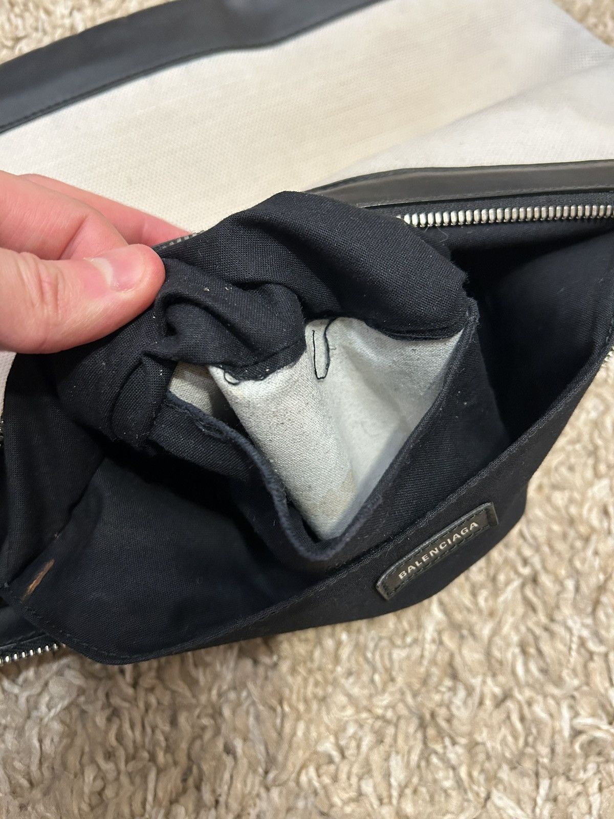 Balenciaga × Designer Balenciaga Canvas Pouch Clutch Made in Italy Authentic Size ONE SIZE - 6 Thumbnail