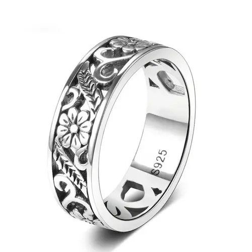 Jewelry × Vintage Silver 925 Rustic Ring Size ONE SIZE - 1 Thumbnail