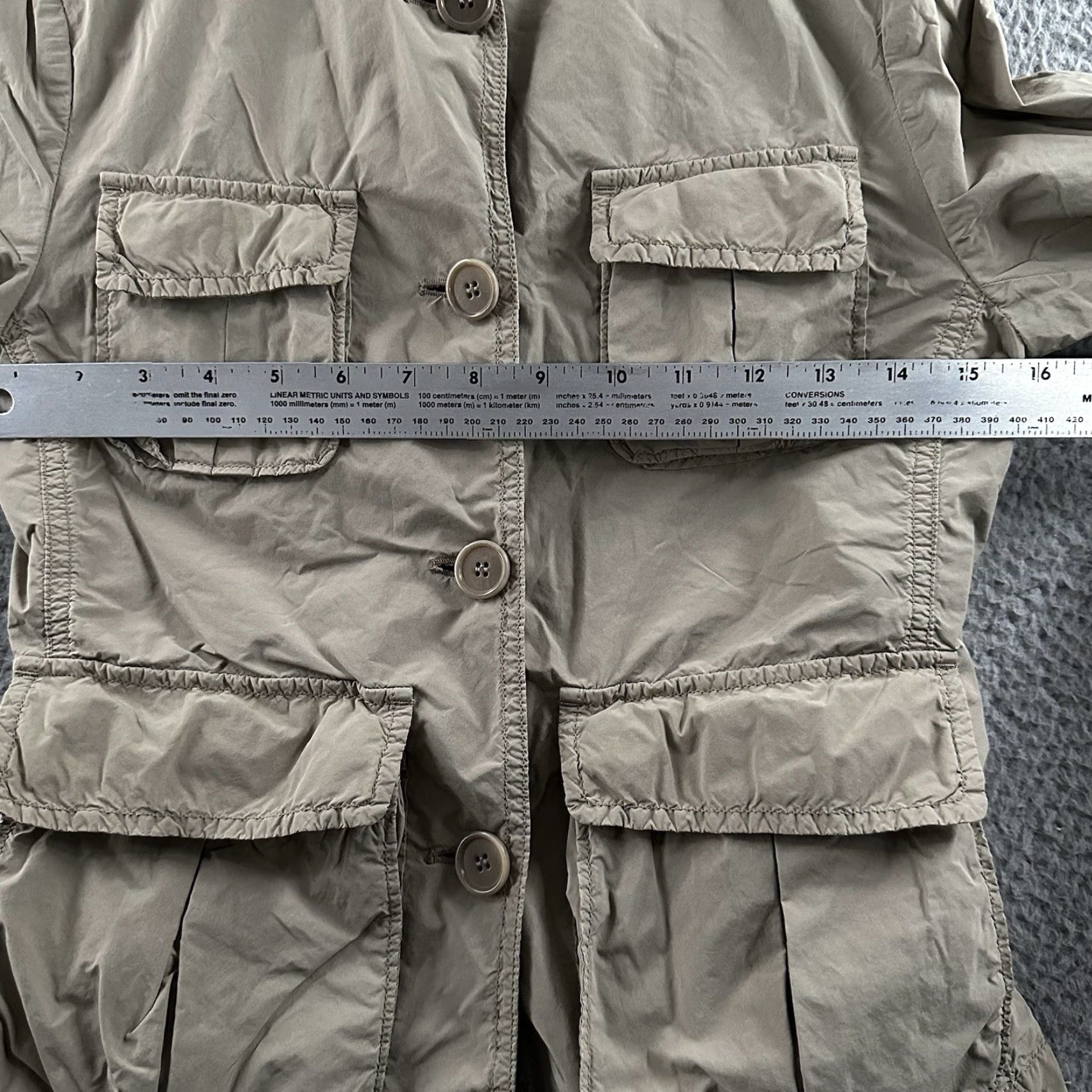 Aspesi Aspesi Jacket Women XS Beige Lightweight Button Polyester Polyamide Clothes Basic 90s? (No, must only use original words. Avoid adding new info) Size XS / US 0-2 / IT 36-38 - 5 Thumbnail