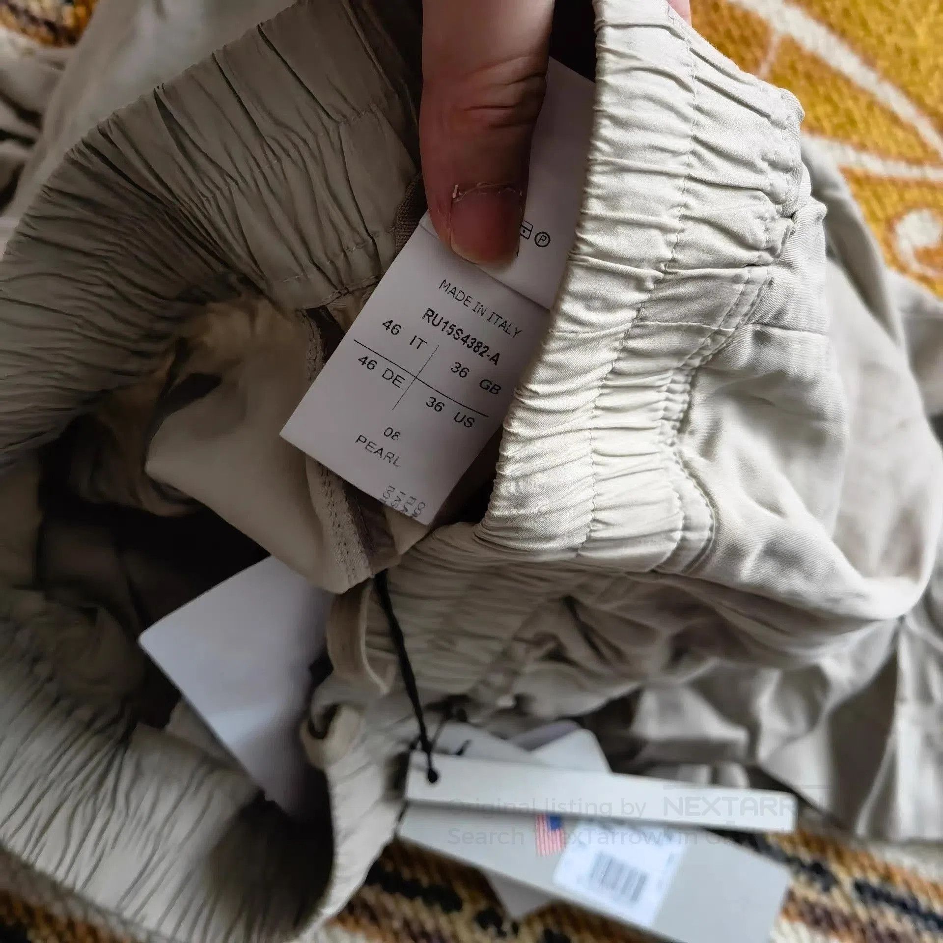Rick Owens Silver Casual Shorts with Elastic Waist. Size US 32 / EU 48 - 4 Thumbnail