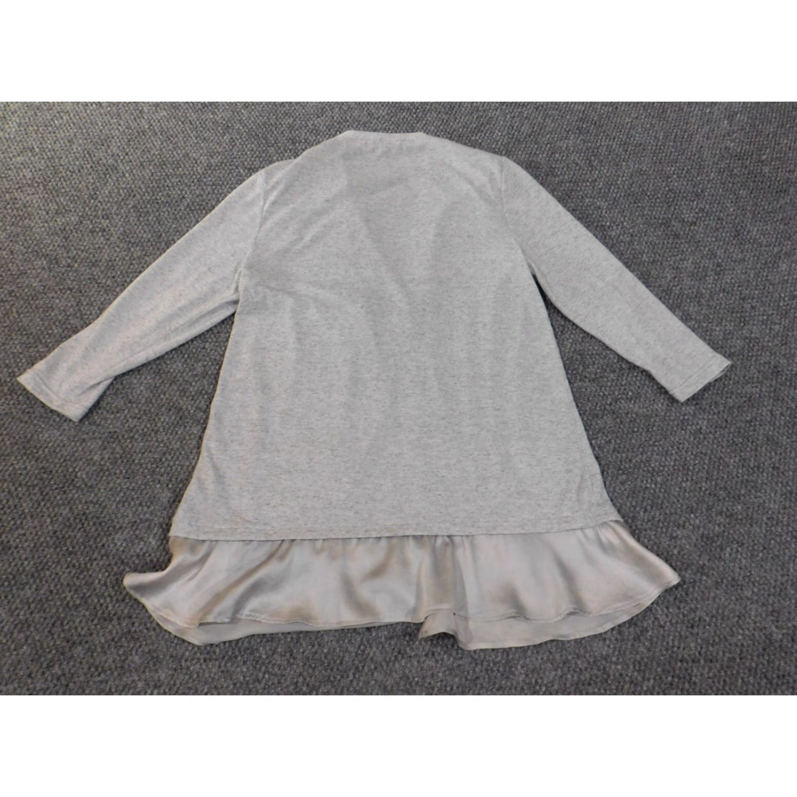 Soft Surroundings Soft Surroundings Cardigan Sweater Women Long Sleeve V-Neck Pullover Gray XS S Regular Knit Linen Polyester Logo Modern Vintage No Size S / US 4 / IT 40 - 6 Thumbnail