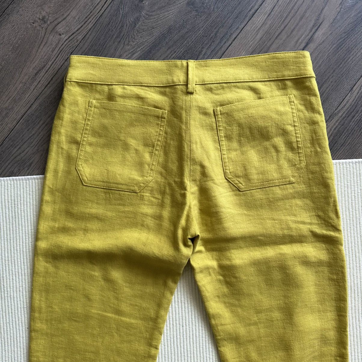 Balenciaga BALENCIAGA. PANTS Yellow Linen Cigarette Women’s Trousers Size 28" / US 6 / IT 42 - 10 Thumbnail