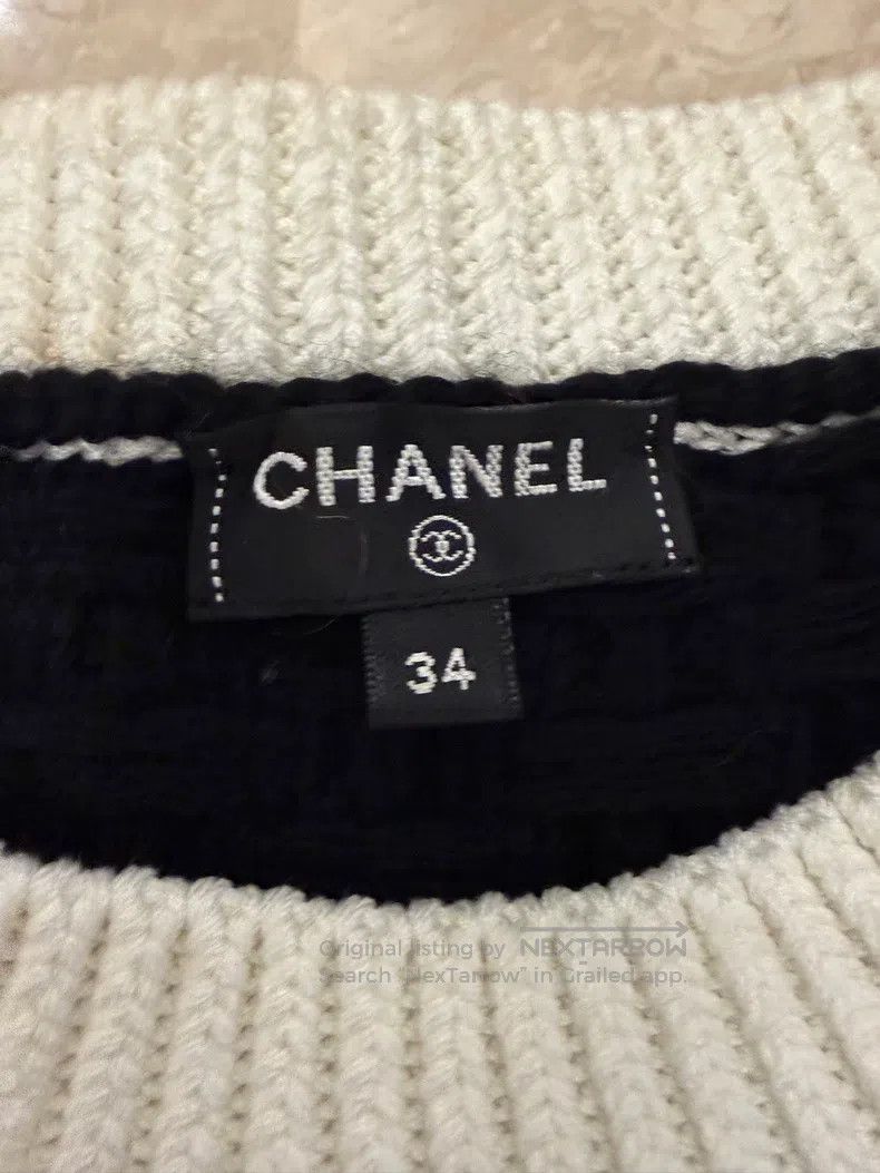 Chanel Chanel 21A Black and White Handicraft Series Knitted Sweat Size XXS / US 00 / IT 34 - 3 Thumbnail