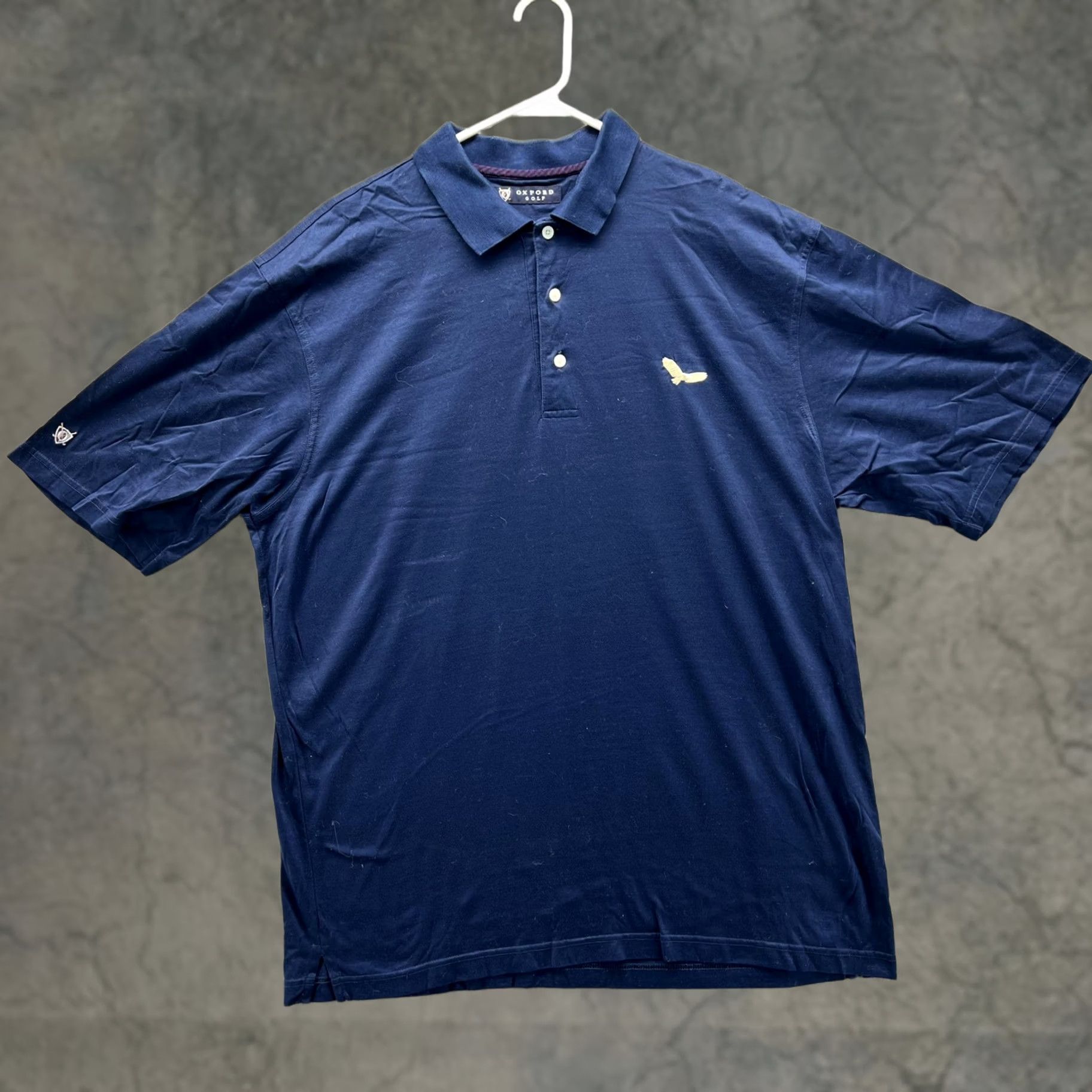 Vintage Oxford Golf Polo Shirt Mens L Blue Solid Mercerized Cotton Golf Casual Polo Shirt Mens L Blue Solid Size US L / EU 52-54 / 3 - 1 Thumbnail