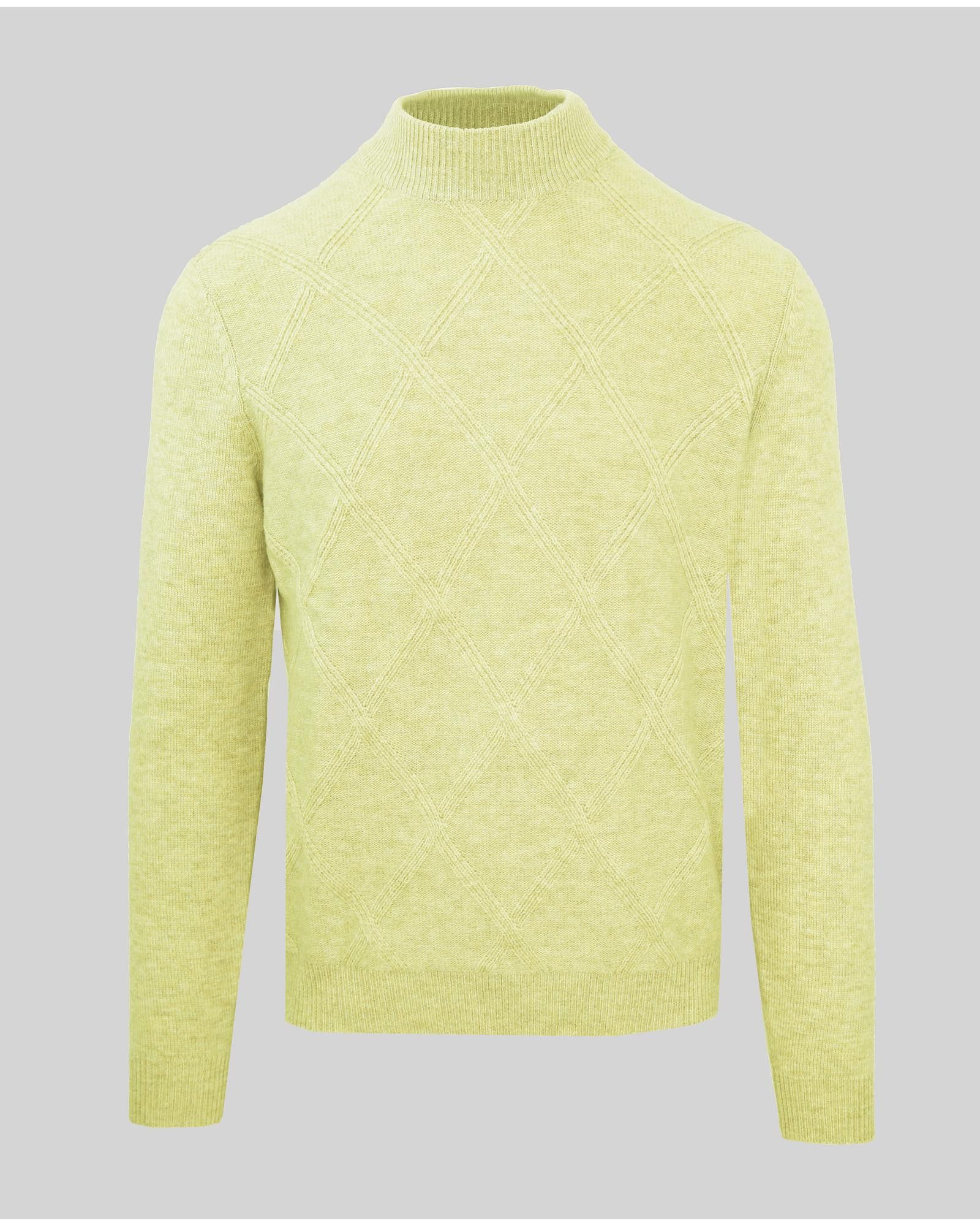 image of Malo Wool Cashmere Turtleneck Sweater in Yellow, Men's (Size 2XL)