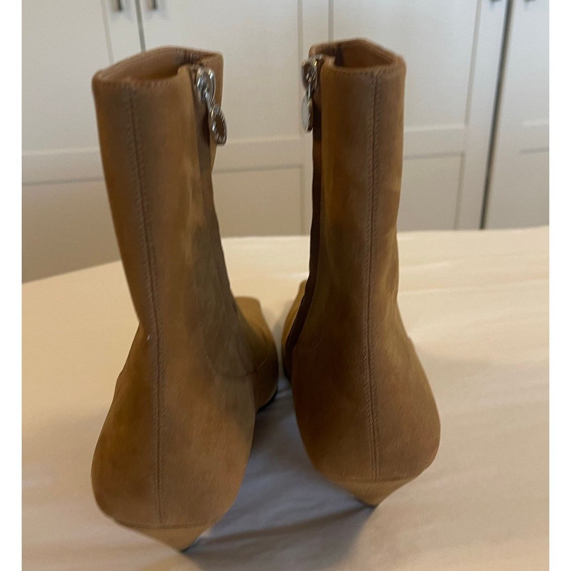 Stella McCartney NWOT: STELLA MCCARTNEY Spur Vegan Suede Ankle Booties Size US 9.5 / IT 39.5 - 9 Thumbnail
