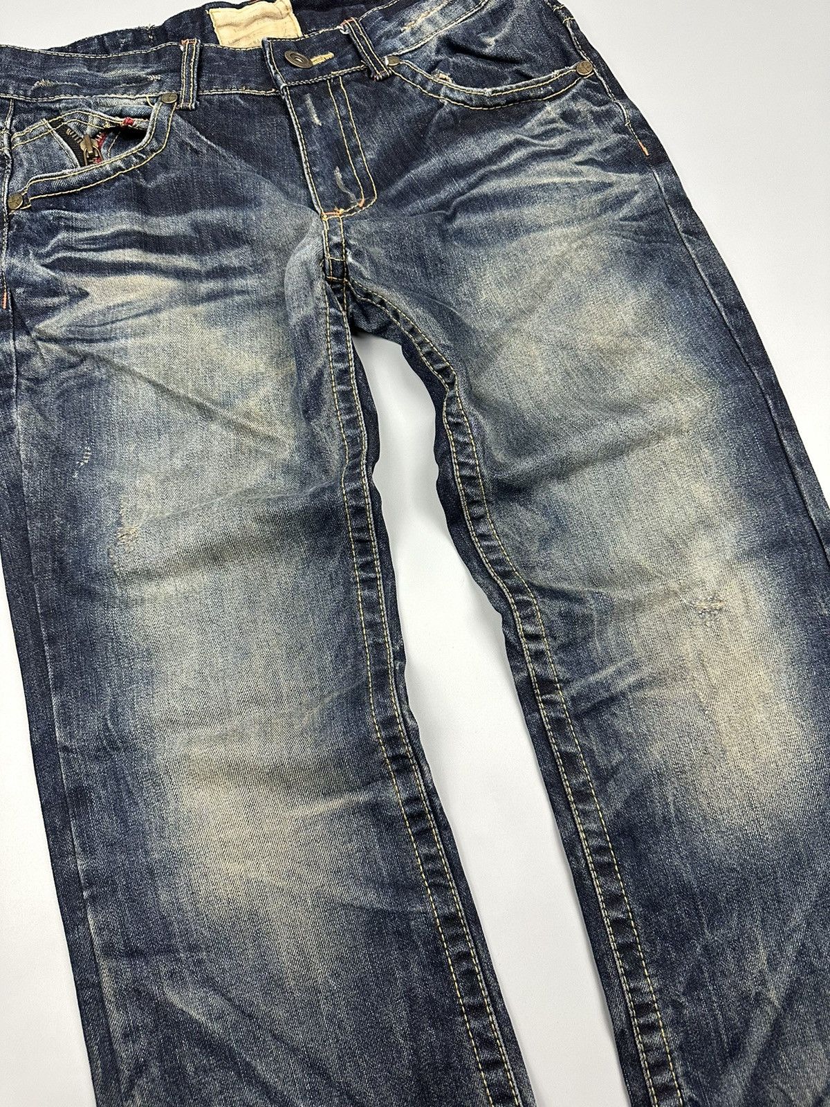 Japanese Brand Distressed Yoshitomo Nara X Lolita Flare Lightning Jeans Size US 34 / EU 50 - 5 Thumbnail
