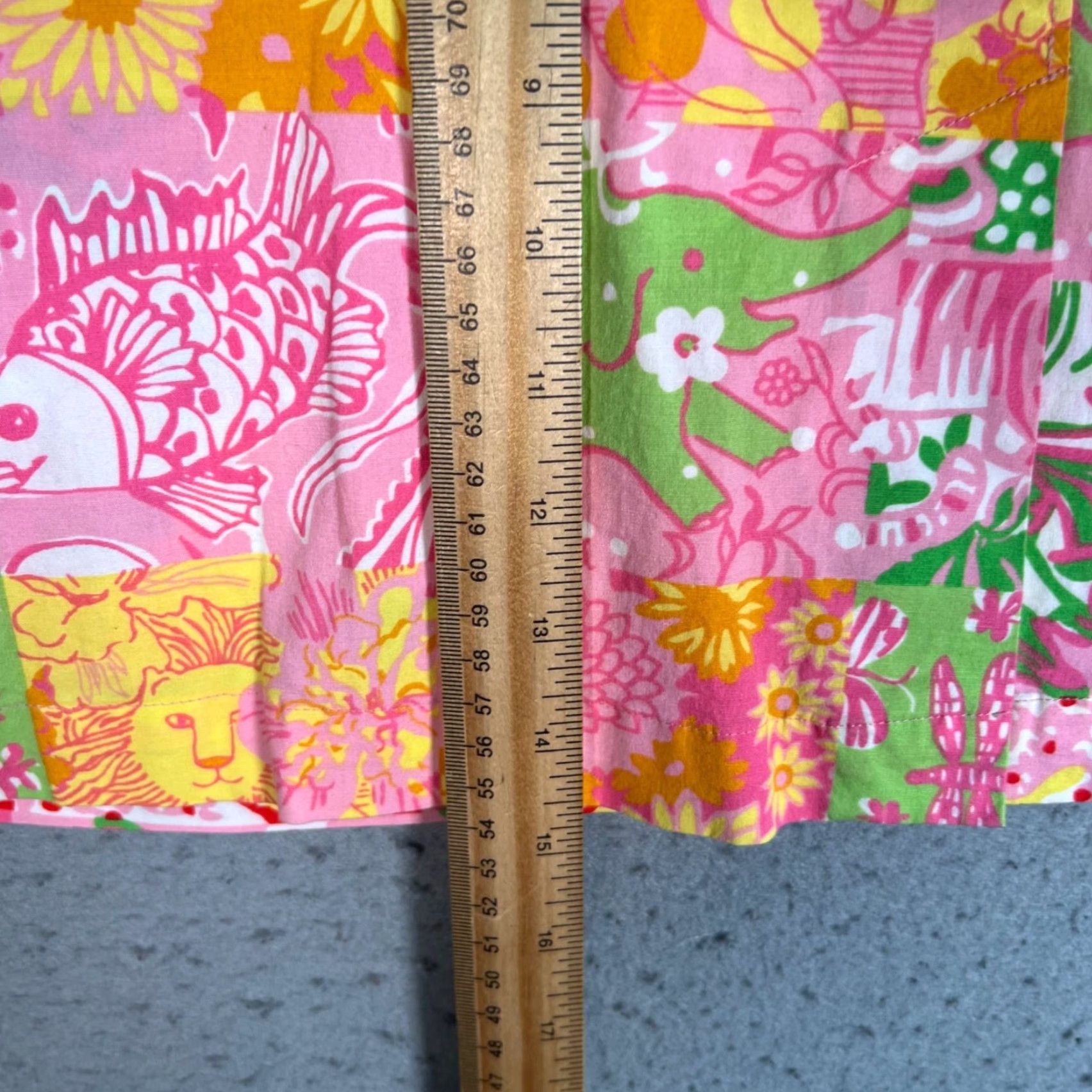 Vintage Key West Patchwork A-Line Mini Skirt 2 Cotton Blend Pink Women Short Skirt Vintage No N/A Size 26" / US 2 / IT 38 - 5 Thumbnail