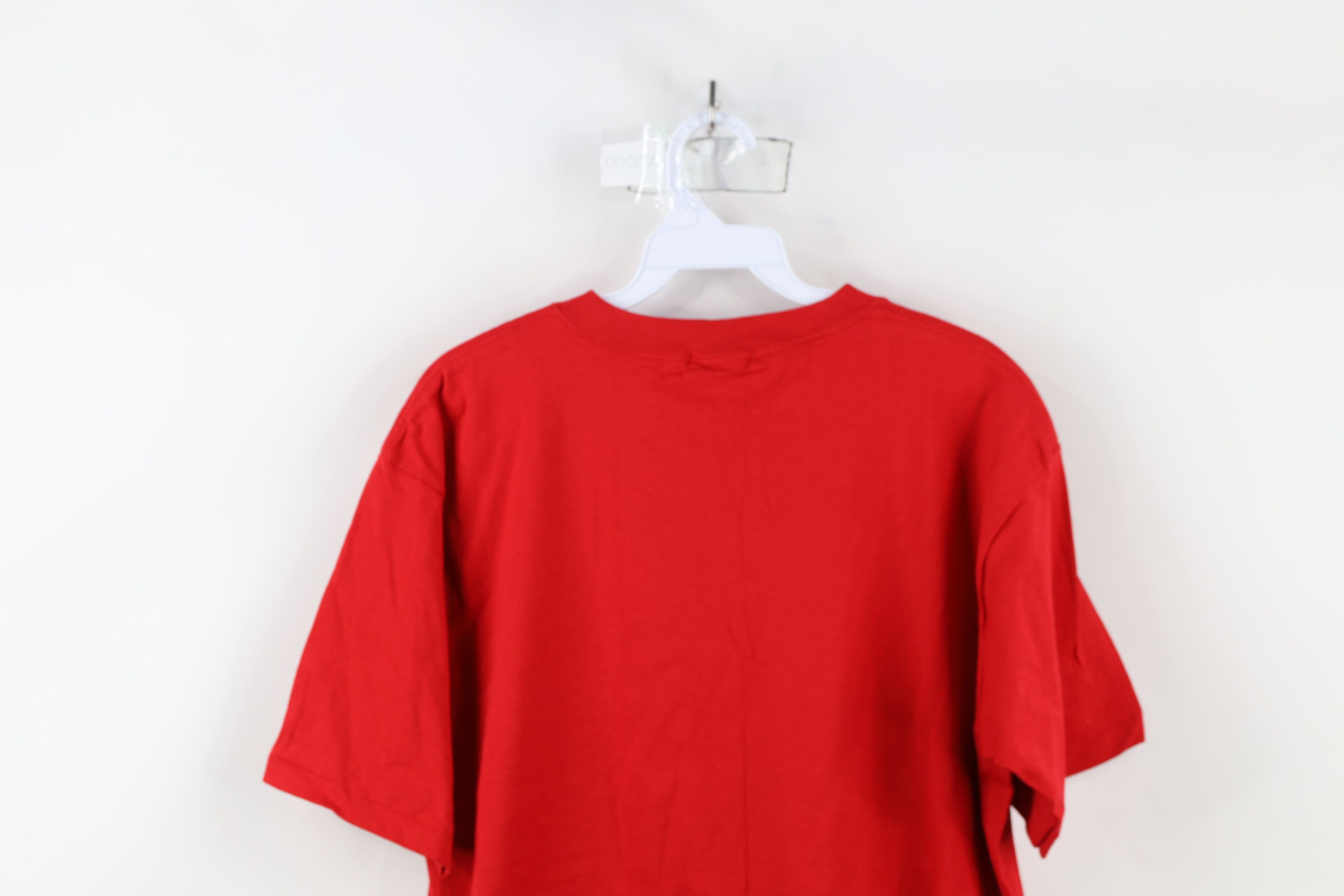 Vintage Vintage 90s Streetwear Heavyweight Cotton T-Shirt Red USA Size US L / EU 52-54 / 3 - 10 Thumbnail