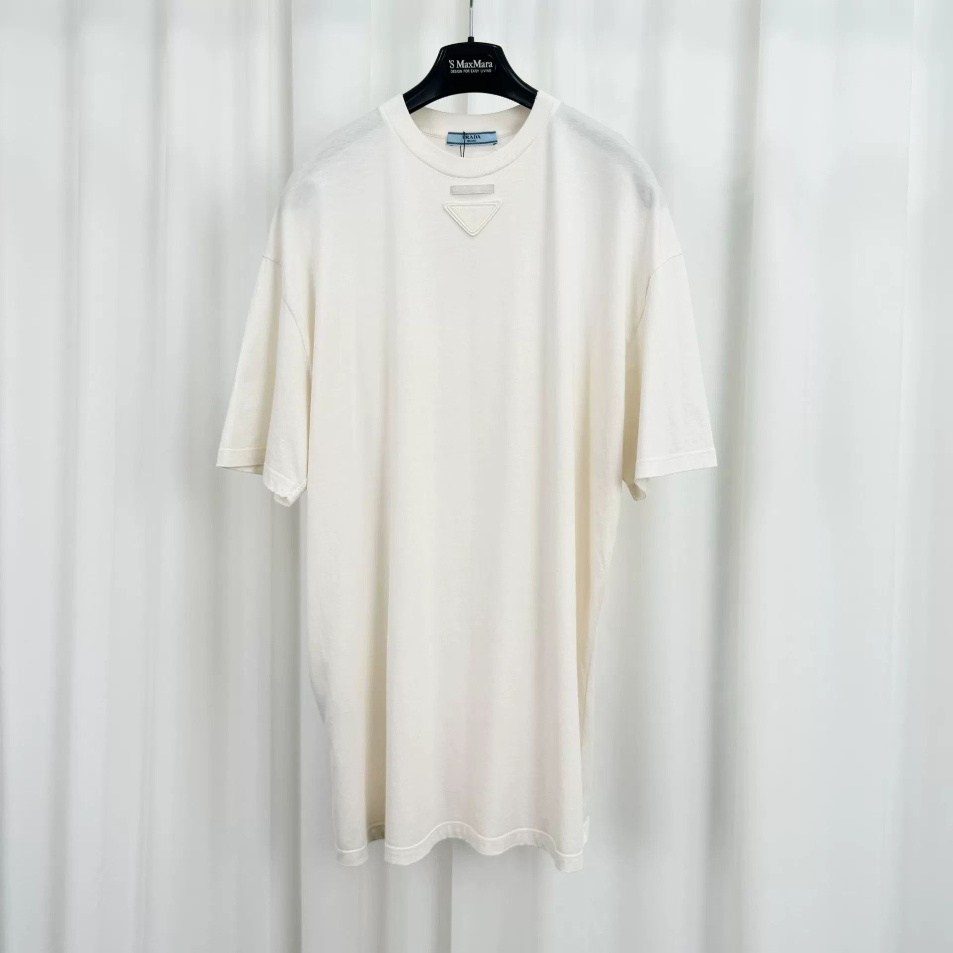 Prada Prada Destroyed Neckline Triangle Logo Short Sleeve Size XS / US 0-2 / IT 36-38 - 1 Thumbnail