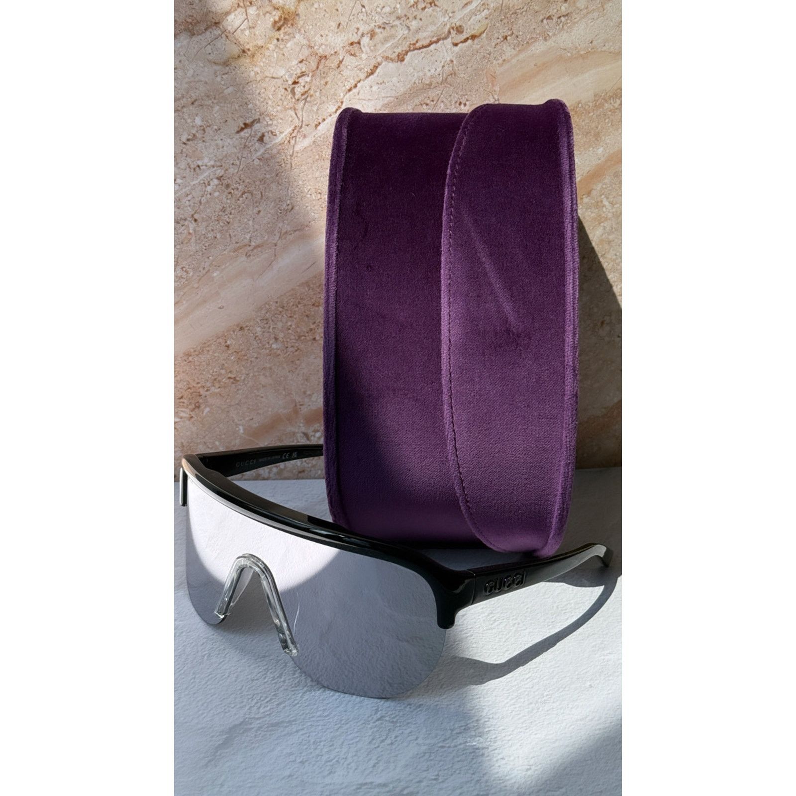 Gucci NEW Gucci GG1645S Black Silver Mask Mirror Sunglasses $390 Size ONE SIZE - 9 Thumbnail