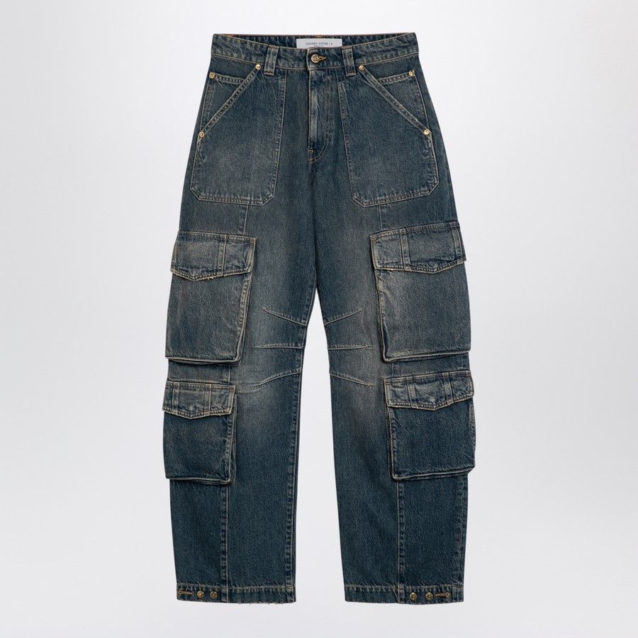 Golden Goose o1d2blof0824 Denim Cargo Jeans in Blue Size 27" / US 4 / IT 40 - 1 Thumbnail