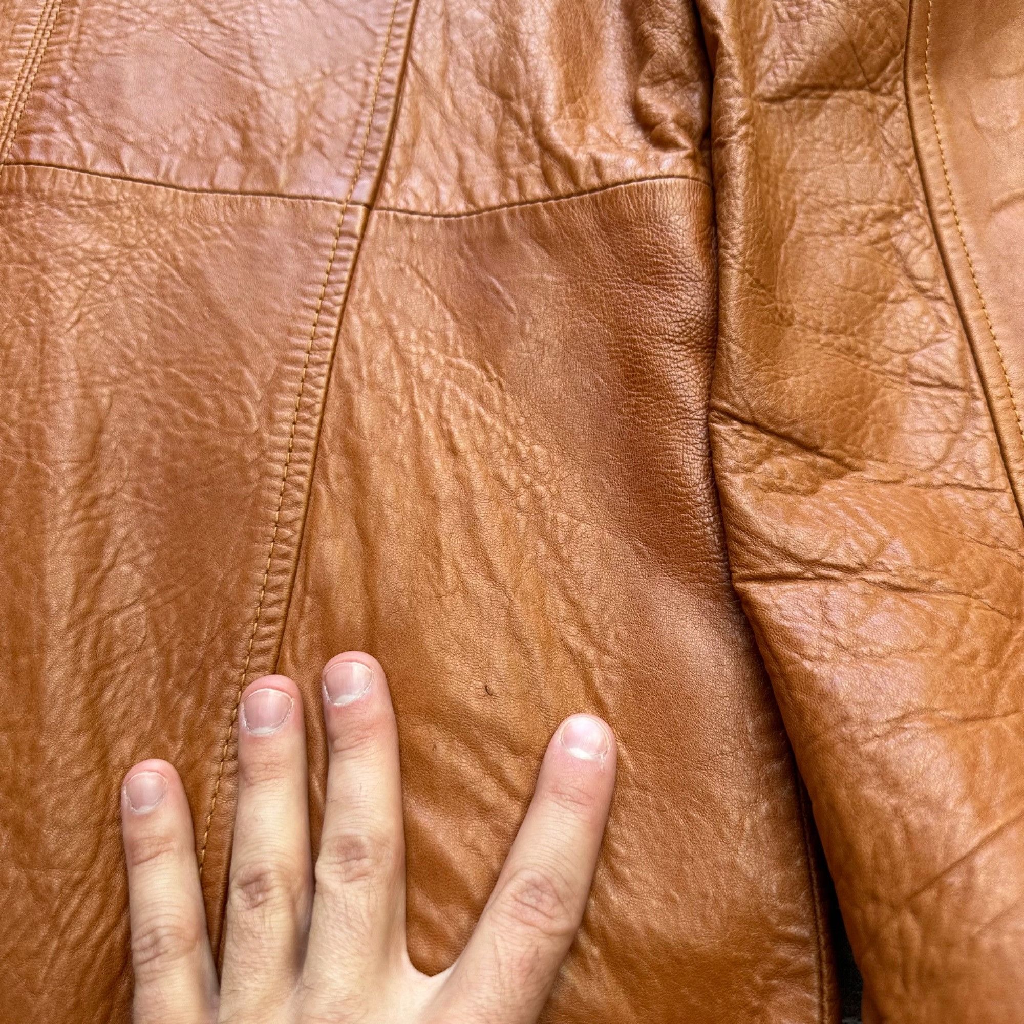 Vintage Vintage 60s/70s Silton Genuine Leather Light Brown Blazer Ja Size US L / EU 52-54 / 3 - 7 Thumbnail